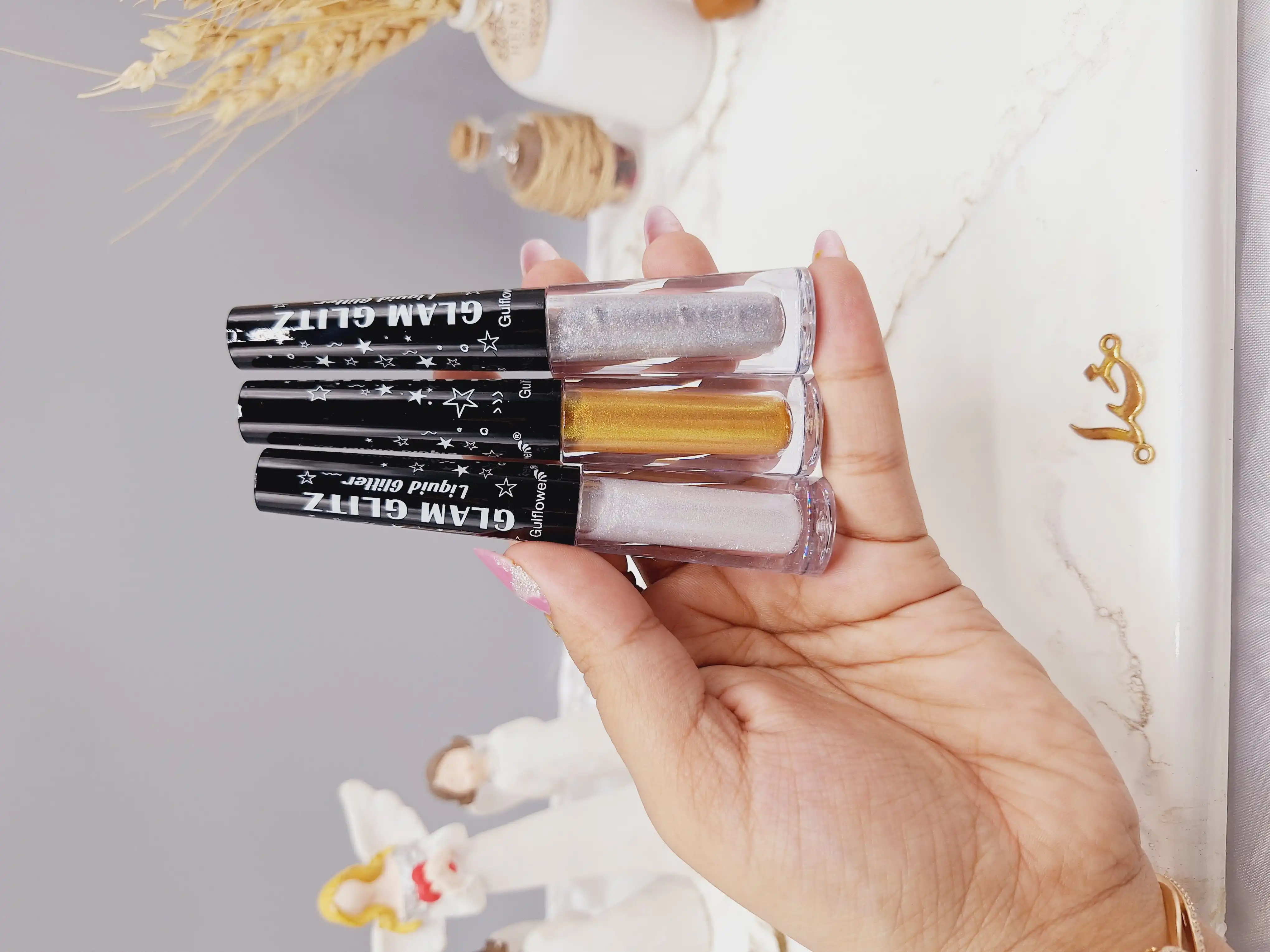 خط چشم گلیتری مایع برند GLAM GLITZ کد EG040