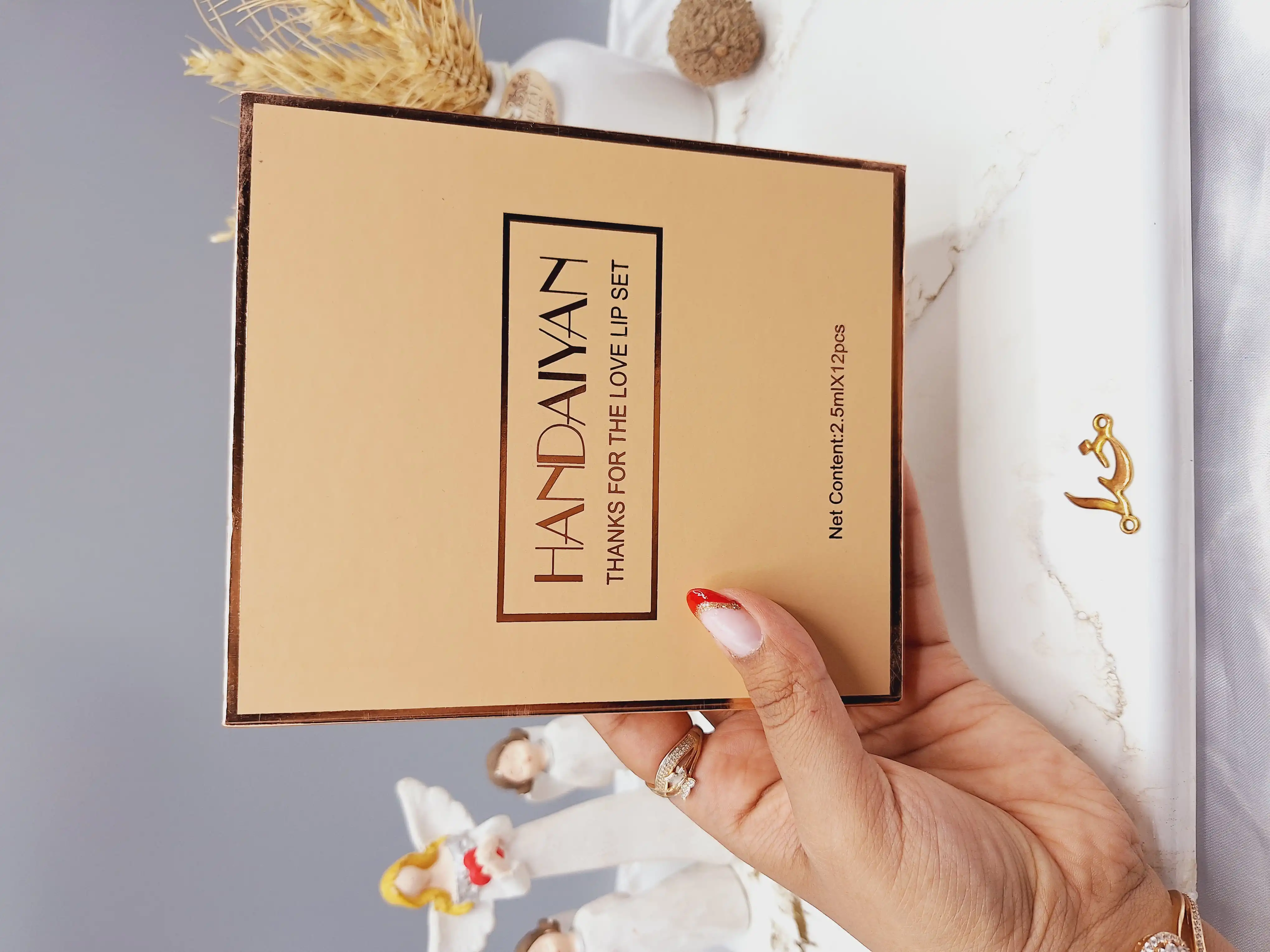 پک رژ لب مایع 12 عددی برند هندیان HANDAIYAN کد H1016