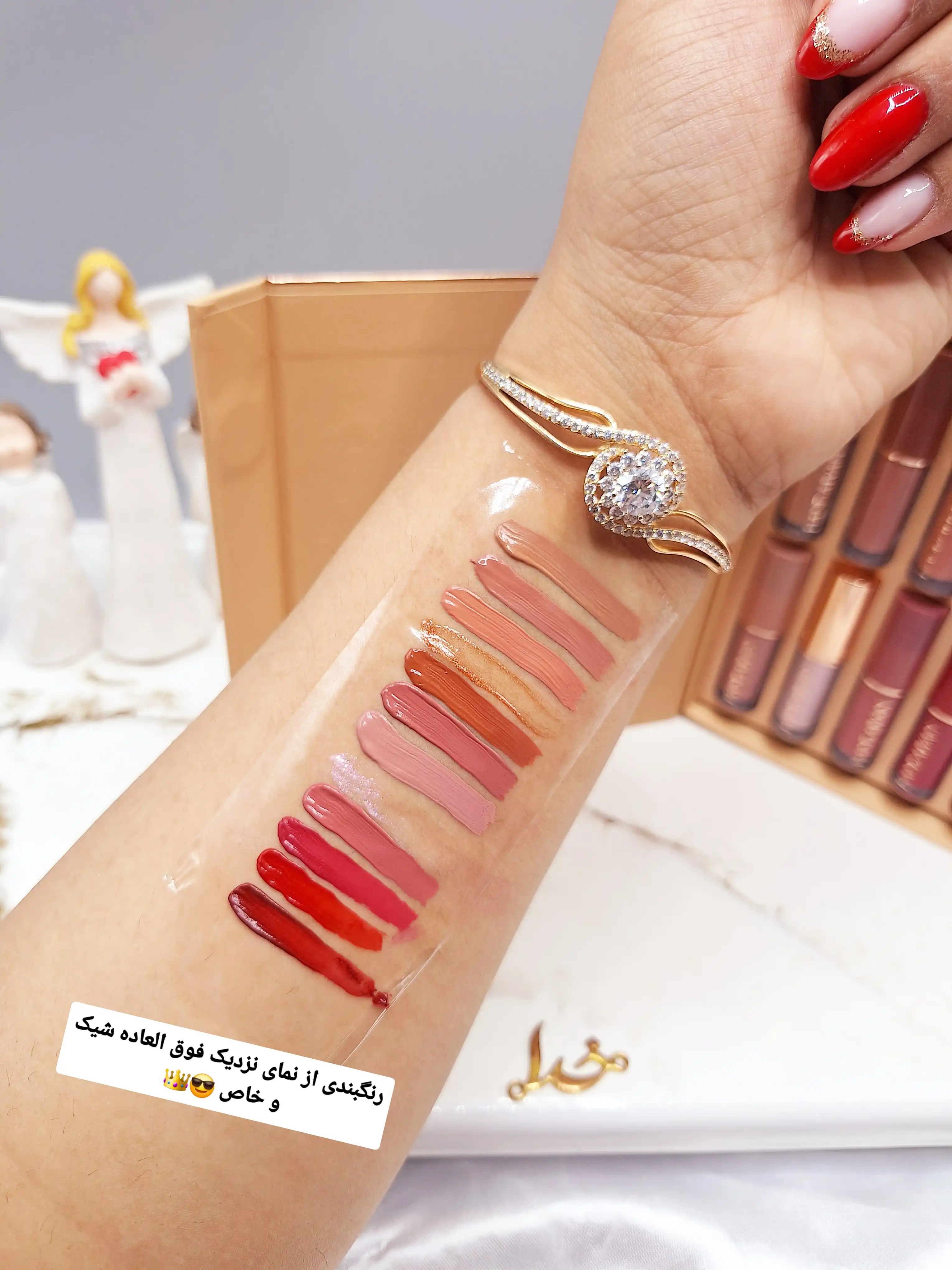 پک رژ لب مایع 12 عددی برند هندیان HANDAIYAN کد H1016