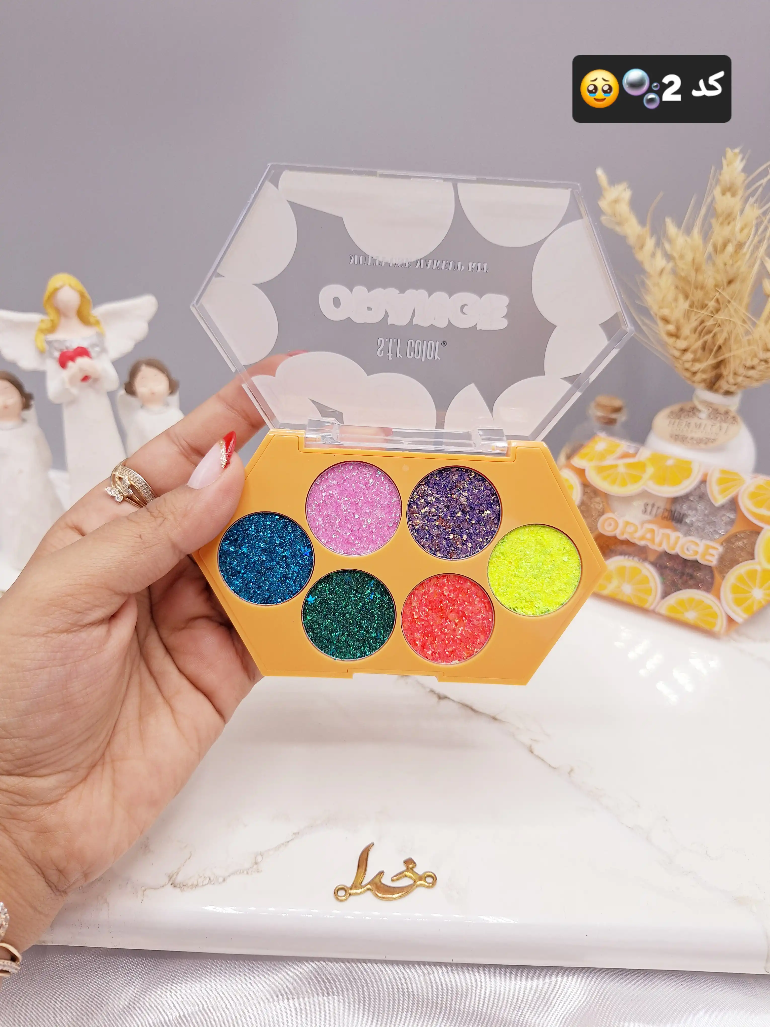 سایه چشم فوق العاده زیبا گلیتری 6عددی کد 7731