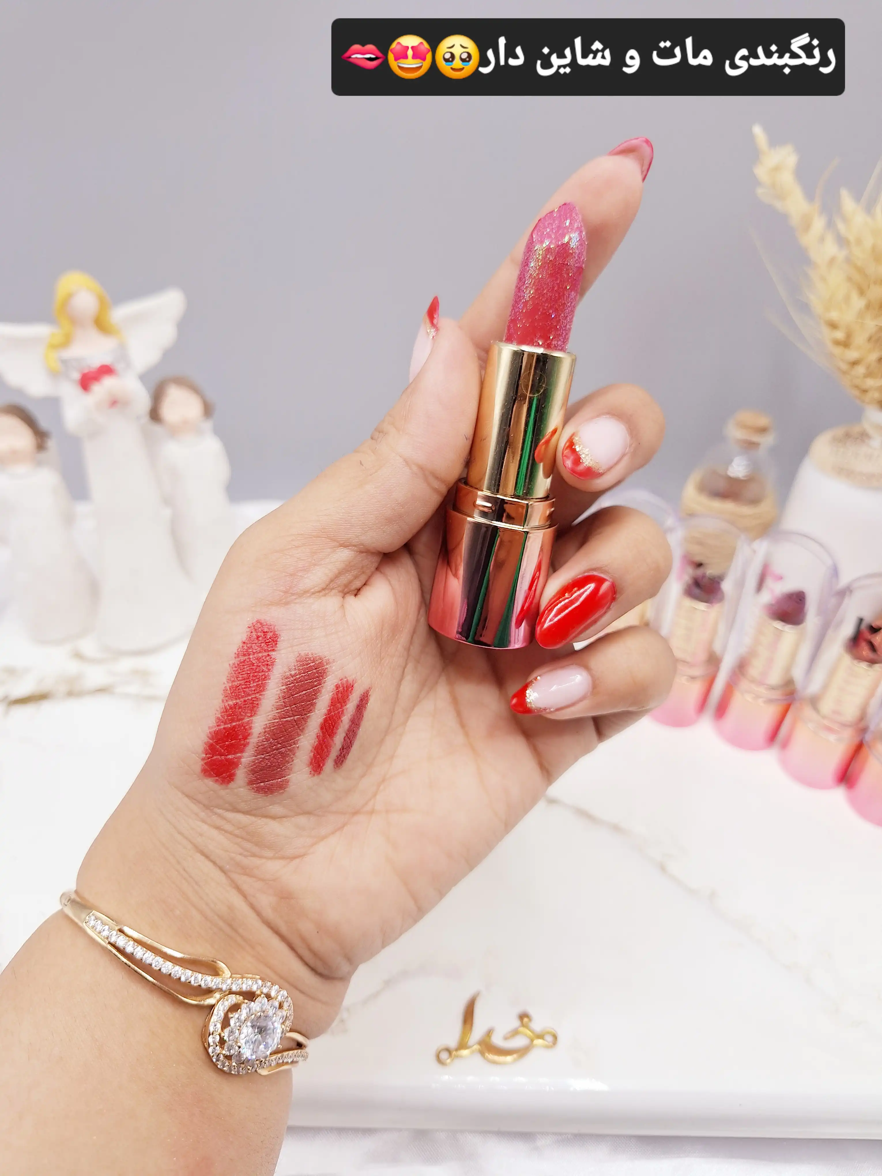 پک 8 عددی رژ لب جامد شاین دار زیبا میس بیوتی Miss Betty کد K1147