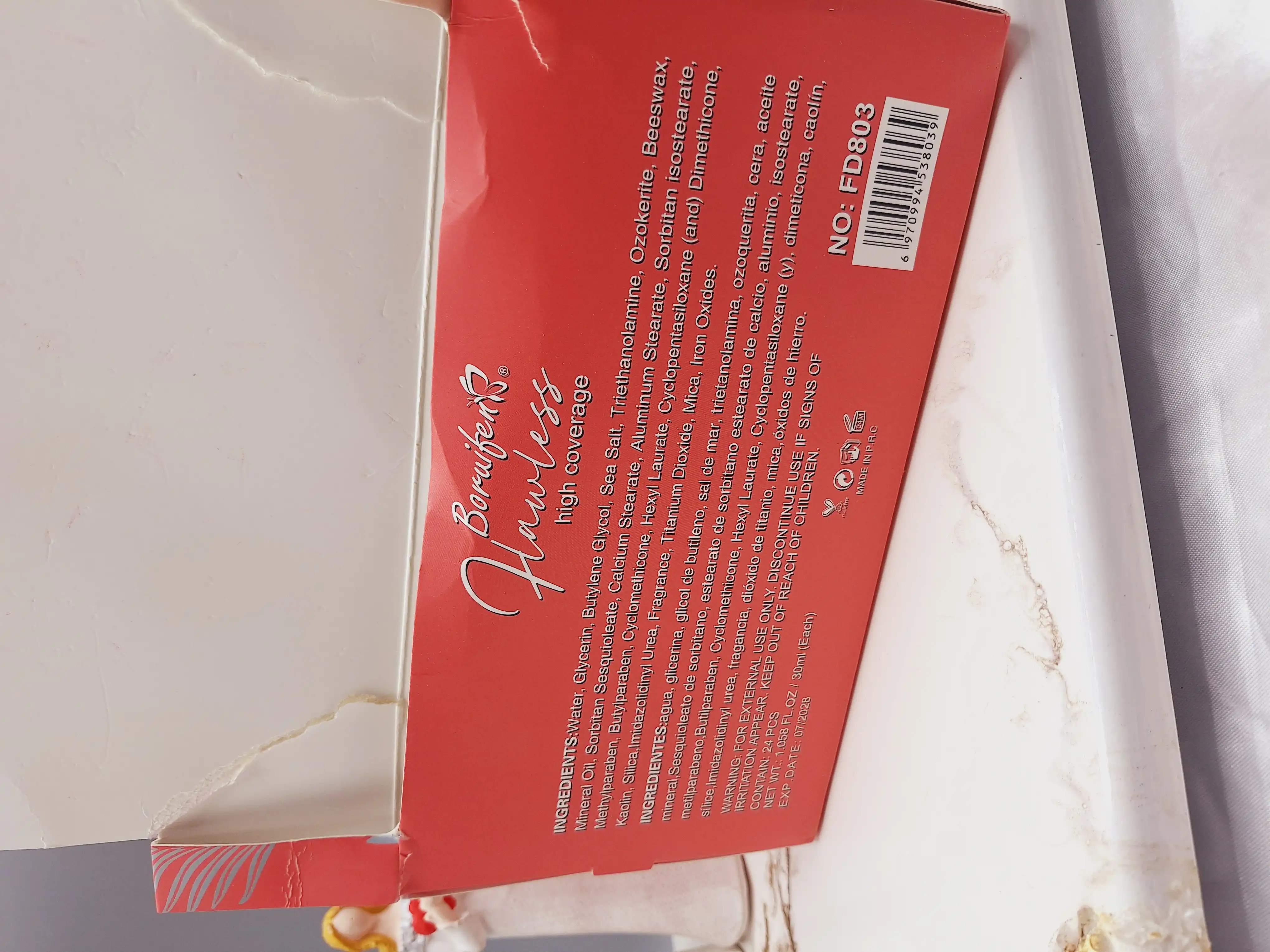 کرم پودر تیوپی برند Hawless کد FD803