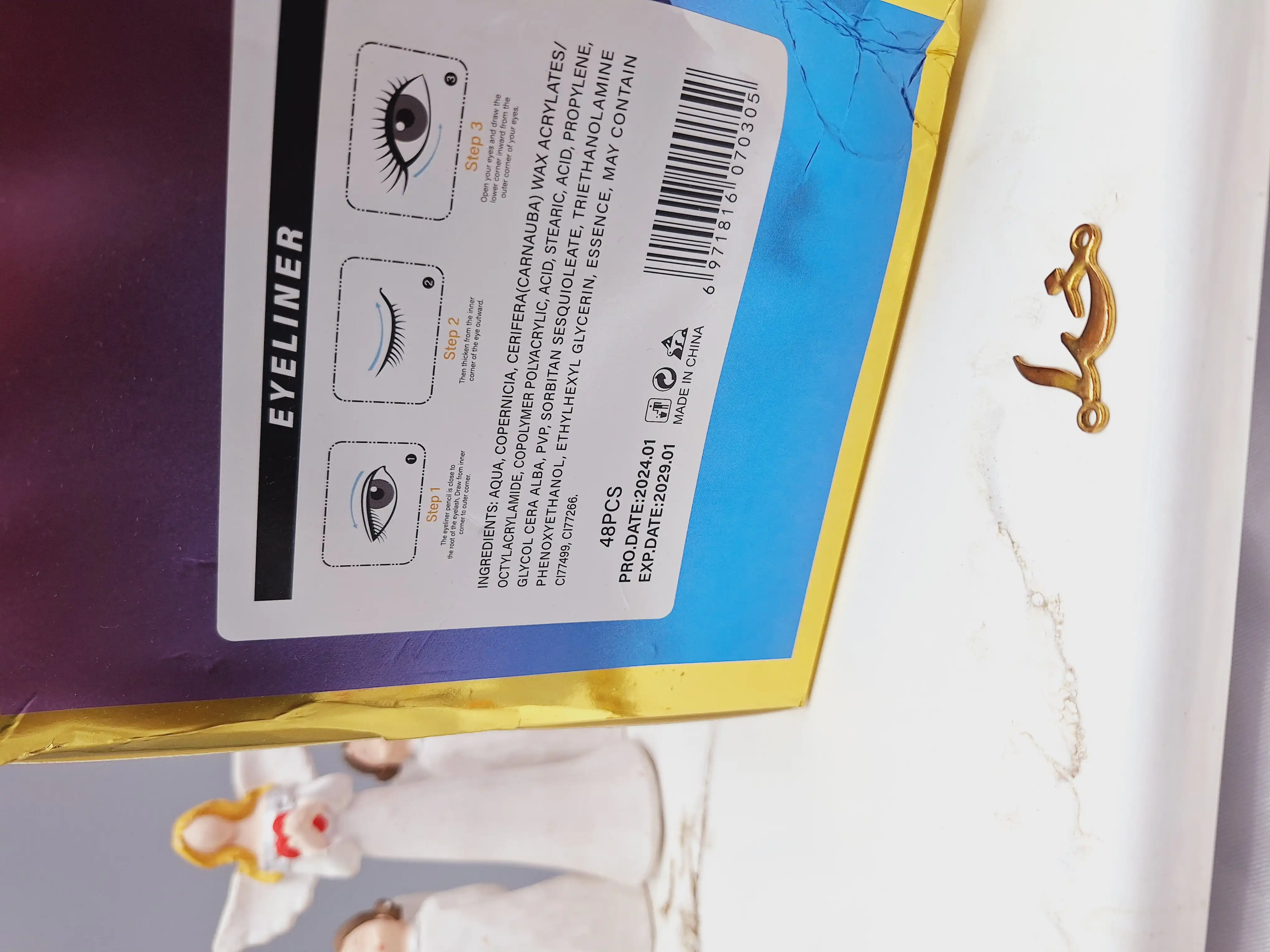 خط چشم ماژیکی طرح پری دریایی برند QOIDEN ROSE کد A141