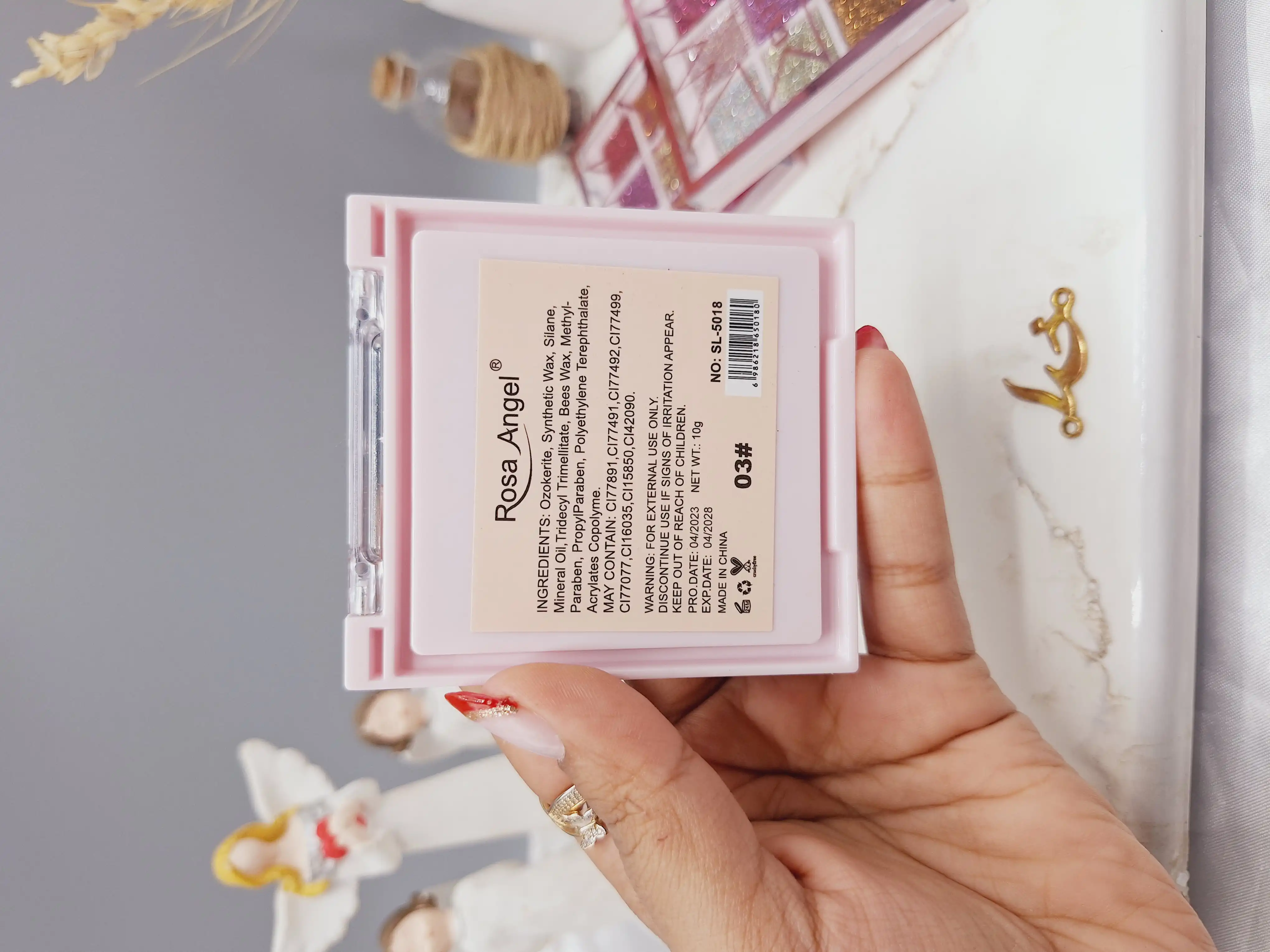 پالت سایه 9 رنگ گلیتری برند Rosa Angle کد SL_5018