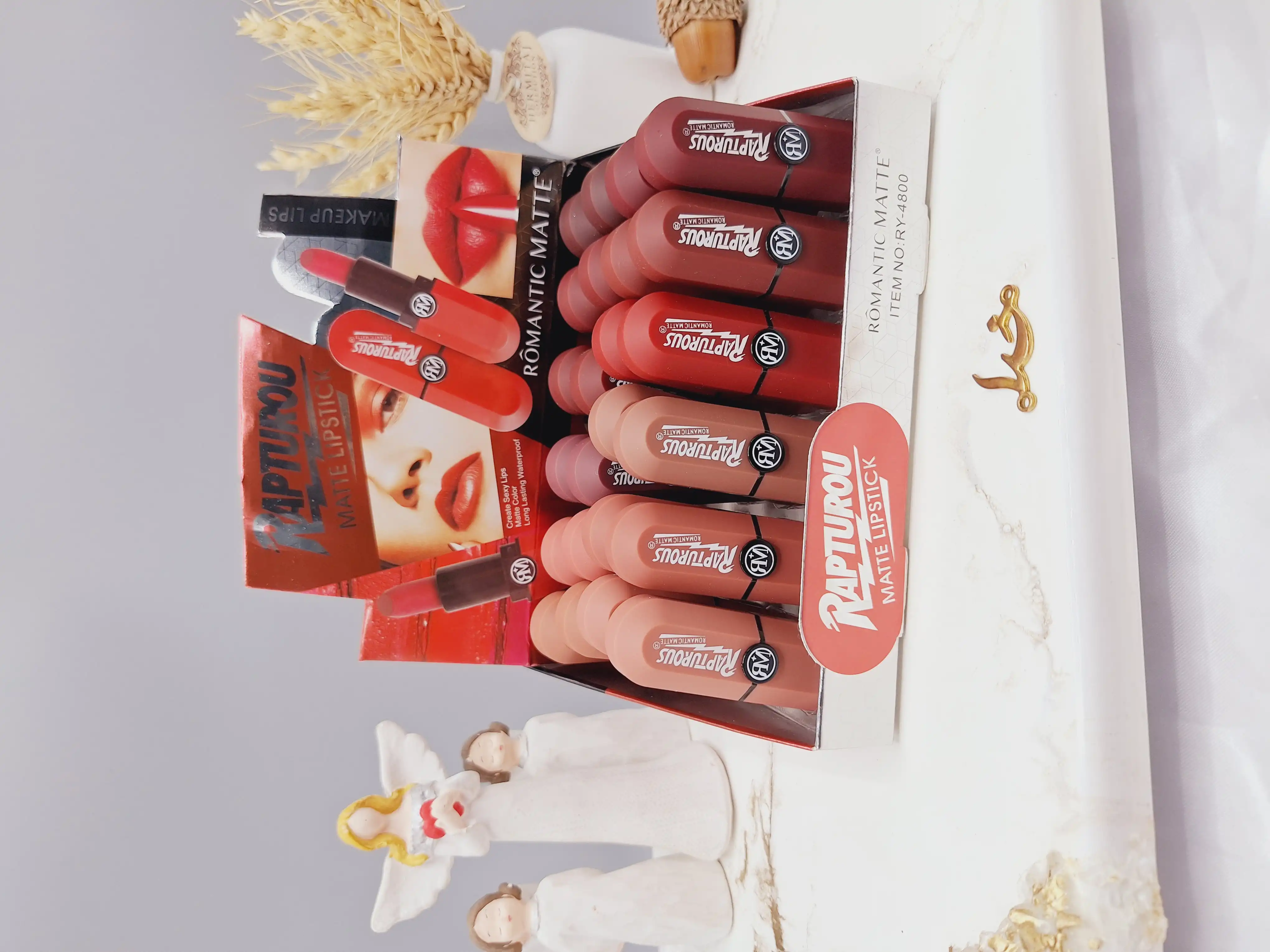 پک رژ جامد 6 عددی برند رومانتیک مات ROMANTIC MATTE کد RY_4800