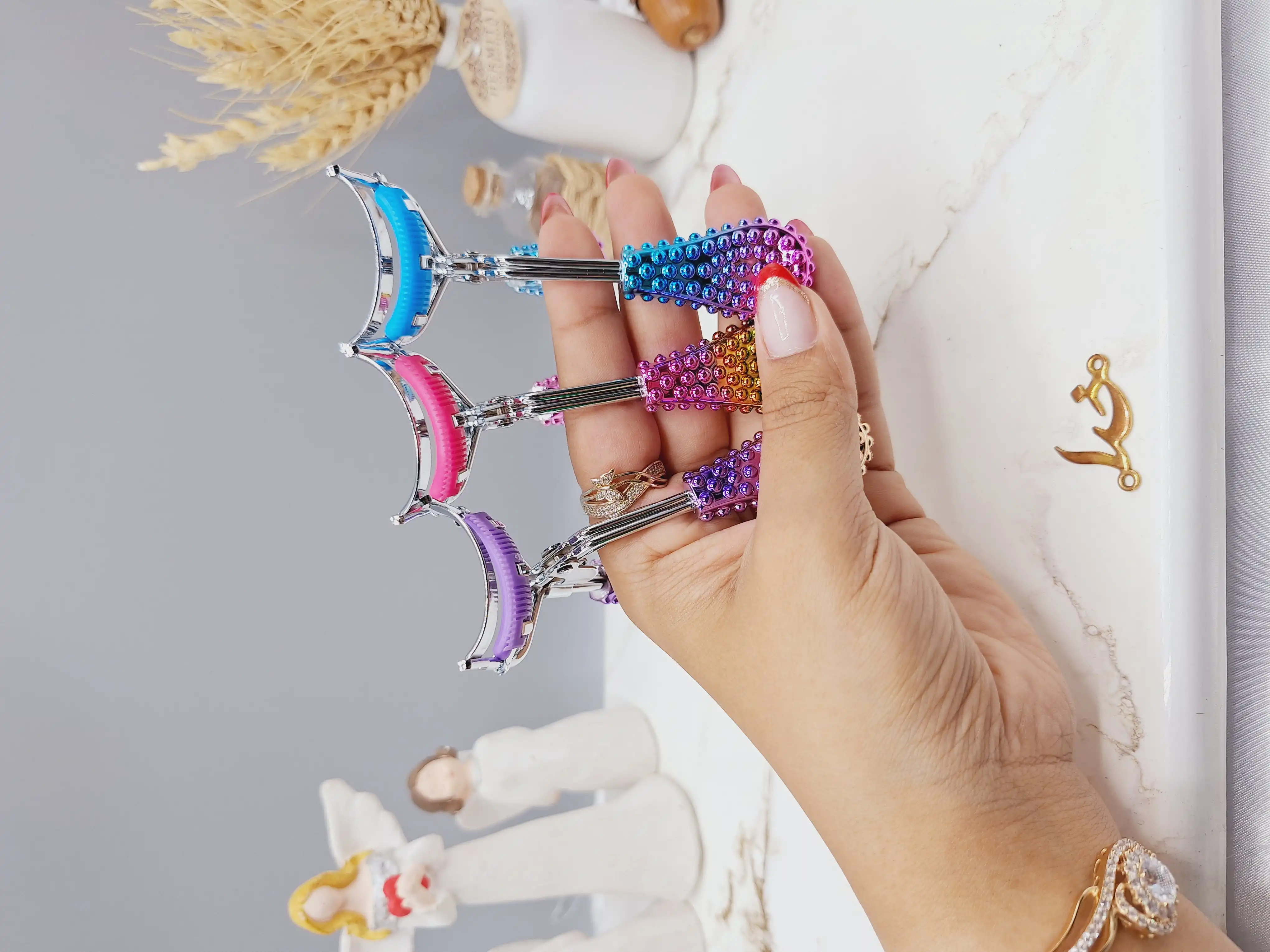 فرمژه برس دار دسته نگینی درجه 1