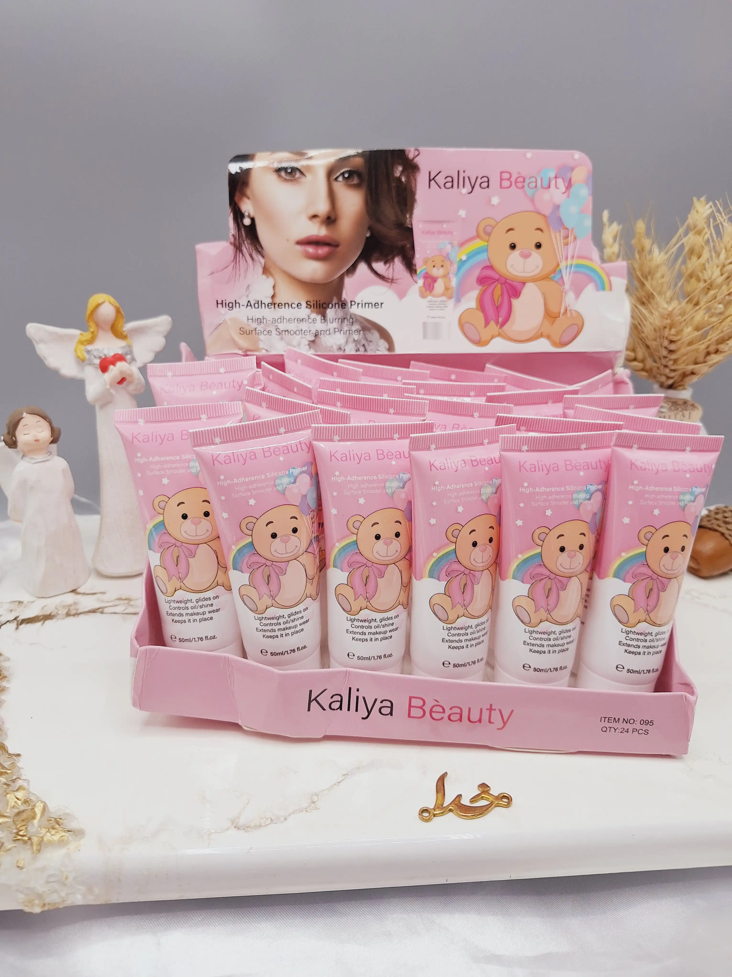 پرایمر تیوپی طرح خرس فانتزی صورتی برند کالیا بیوتی Kalia Beauty کد 095