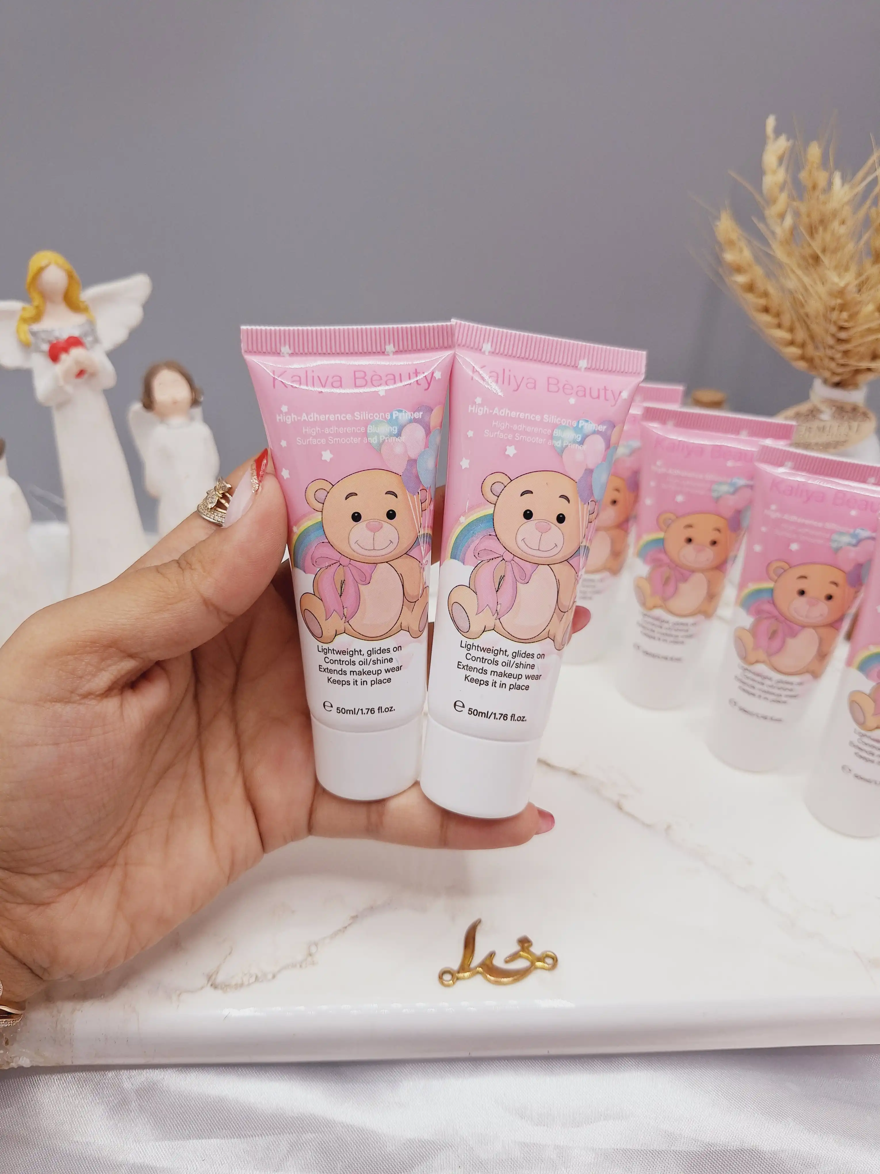 پرایمر تیوپی طرح خرس فانتزی صورتی برند کالیا بیوتی Kalia Beauty کد 095