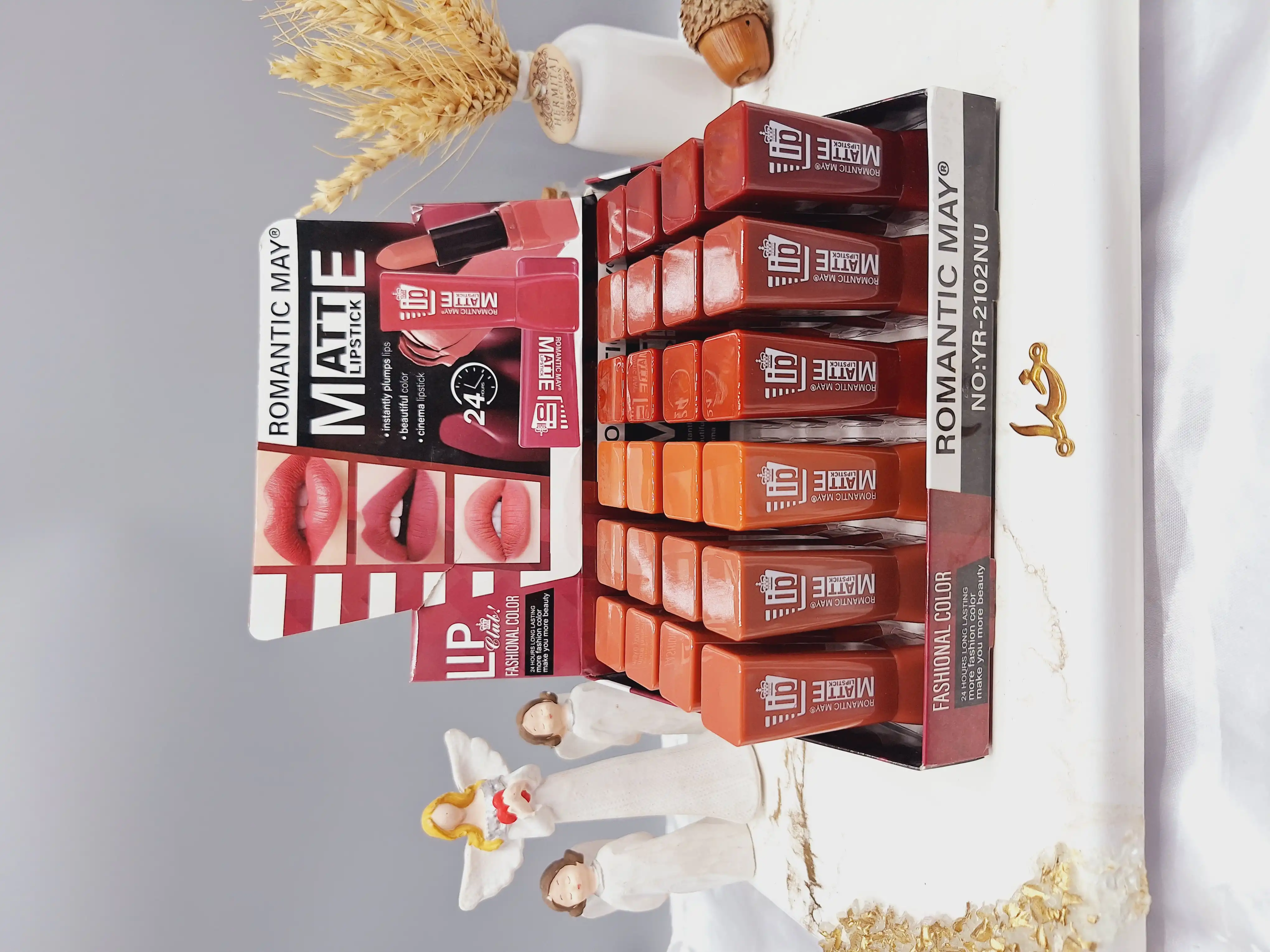 پک 6 تایی رژ جامد خوش رنگ Romantic May کد 2102