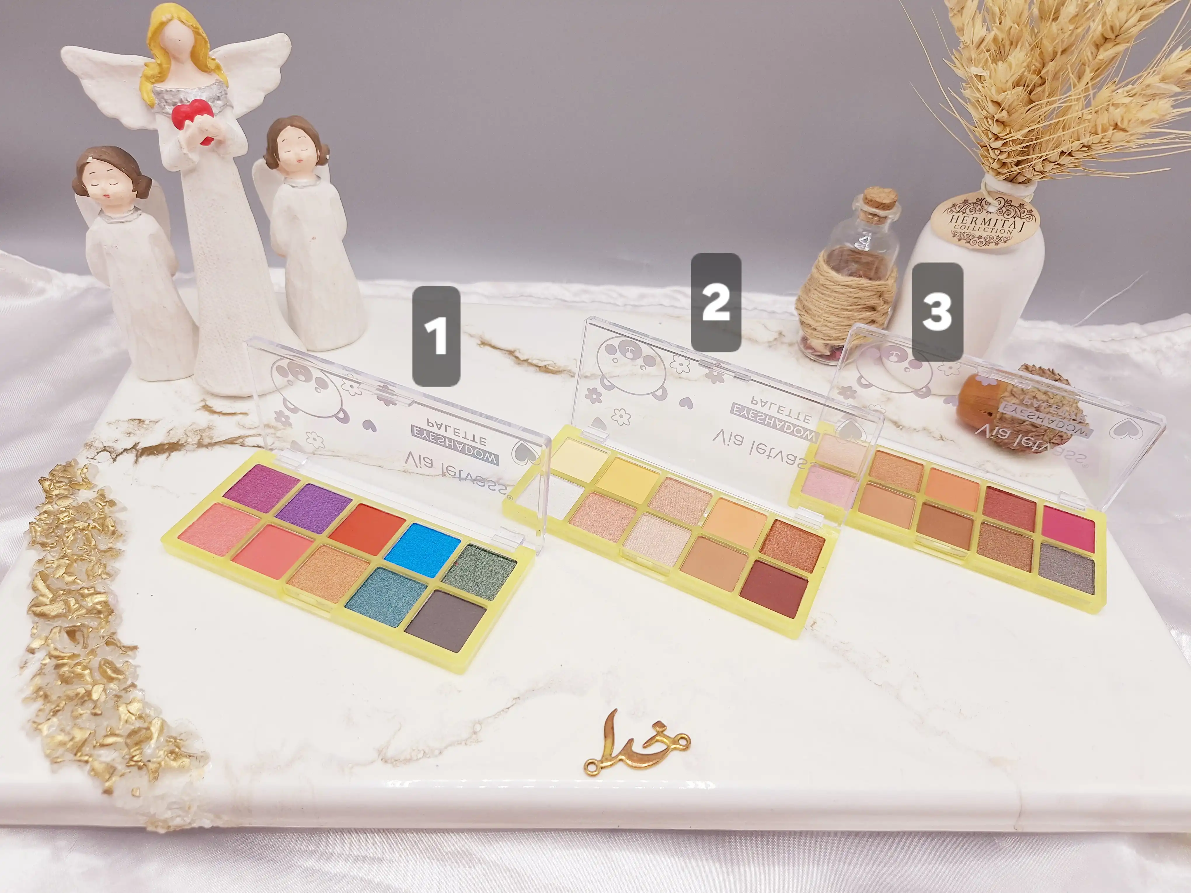 پلت سایه رنگی تابستانه برند Via letvass طرح خرس رنگین کمان کد 2313