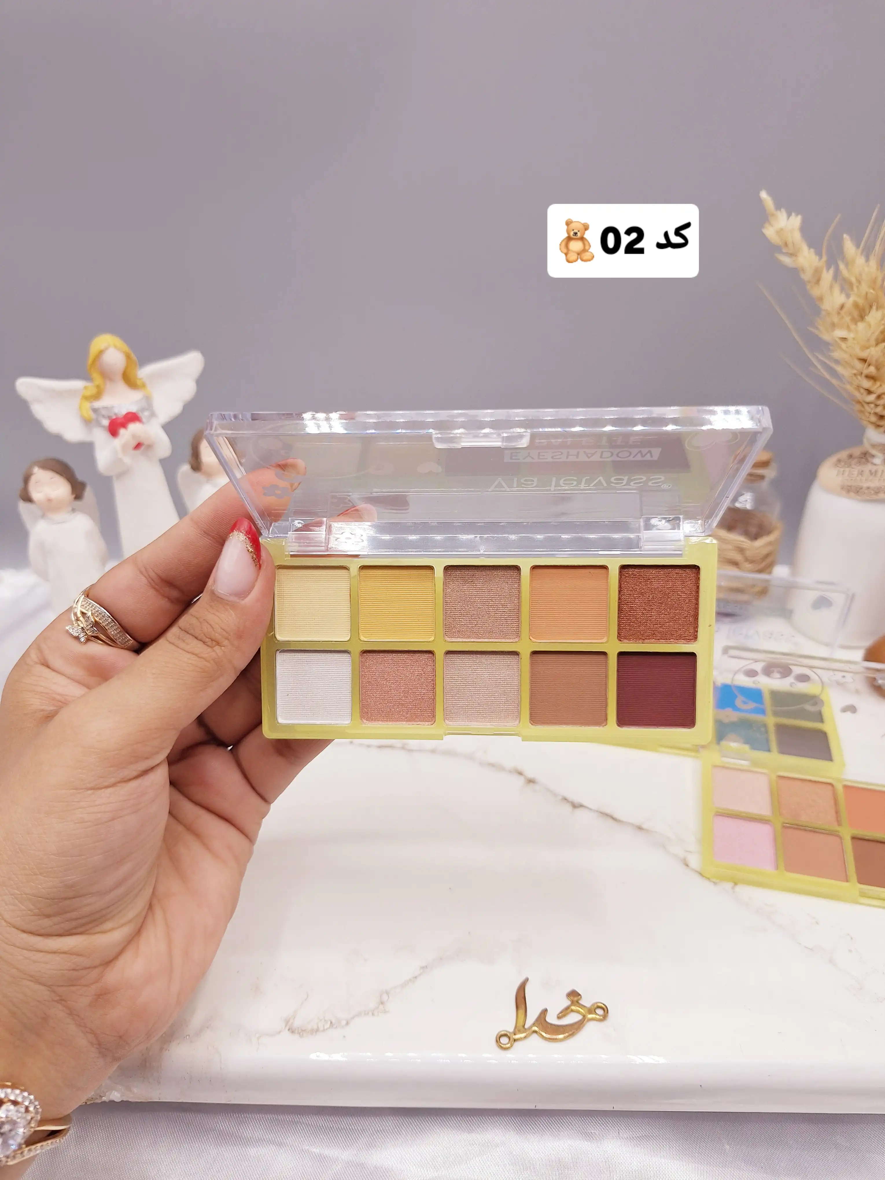 پلت سایه رنگی تابستانه برند Via letvass طرح خرس رنگین کمان کد 2313