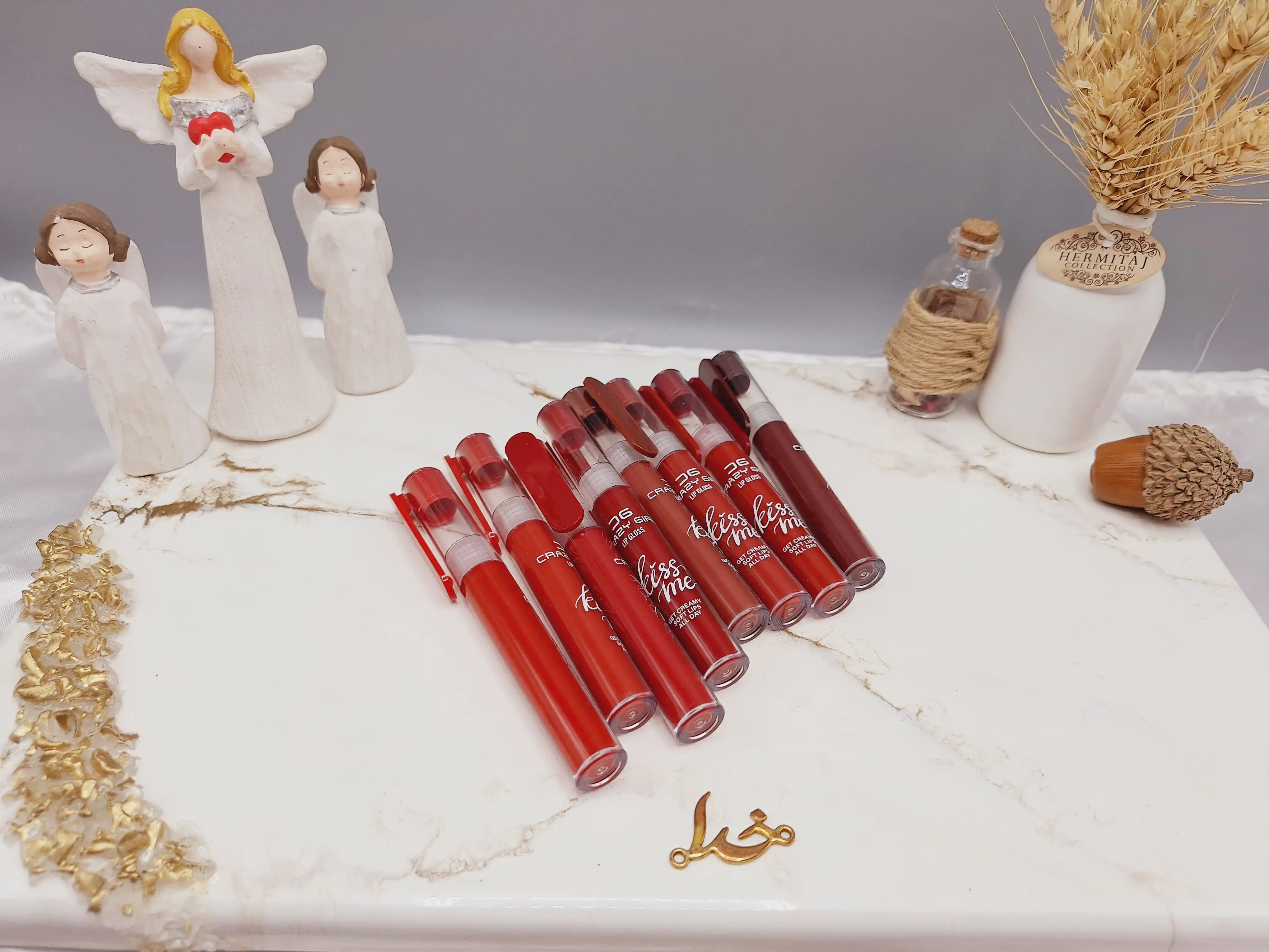 پک 8 تایی رژ مایع مدل خودکاری برند CRAZY GIRL کد CG_60