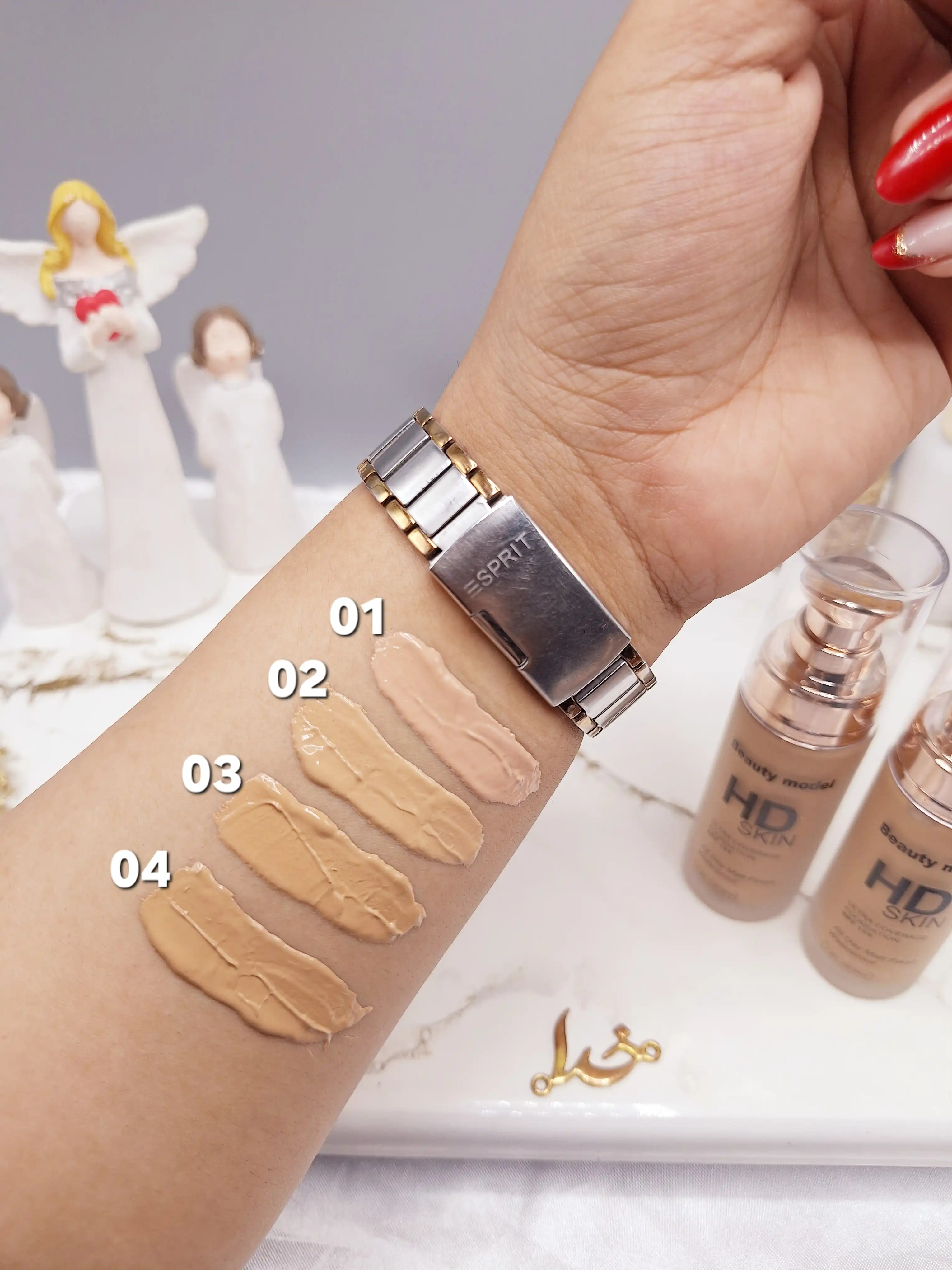 کرم پودر ضدآب با پوشش مناسب مات برند Beauty model کد BM2319