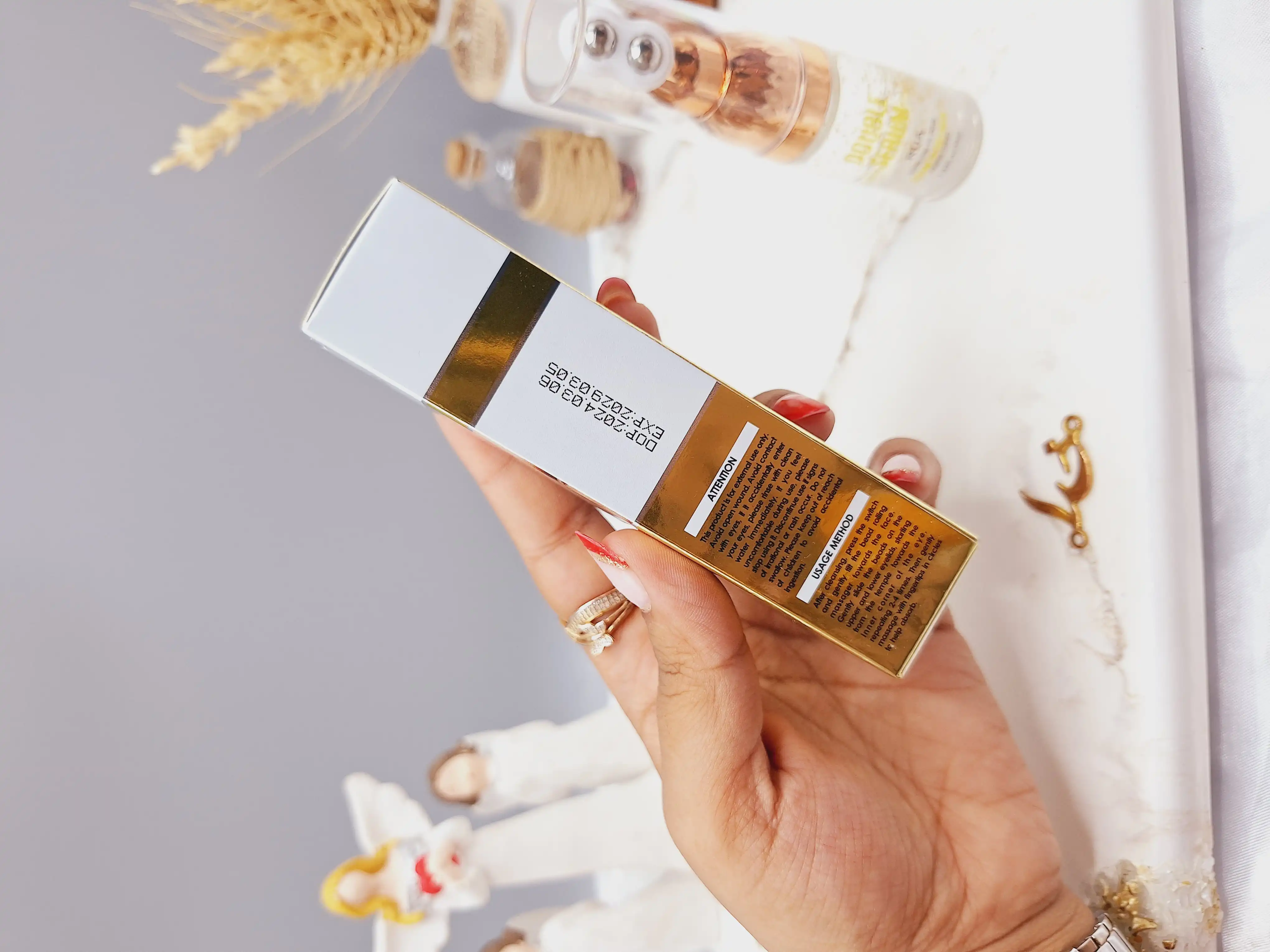 سرم دور چشم 2 غلطتکی حاوی خاویار برند RUA ضد پیری کد 60381