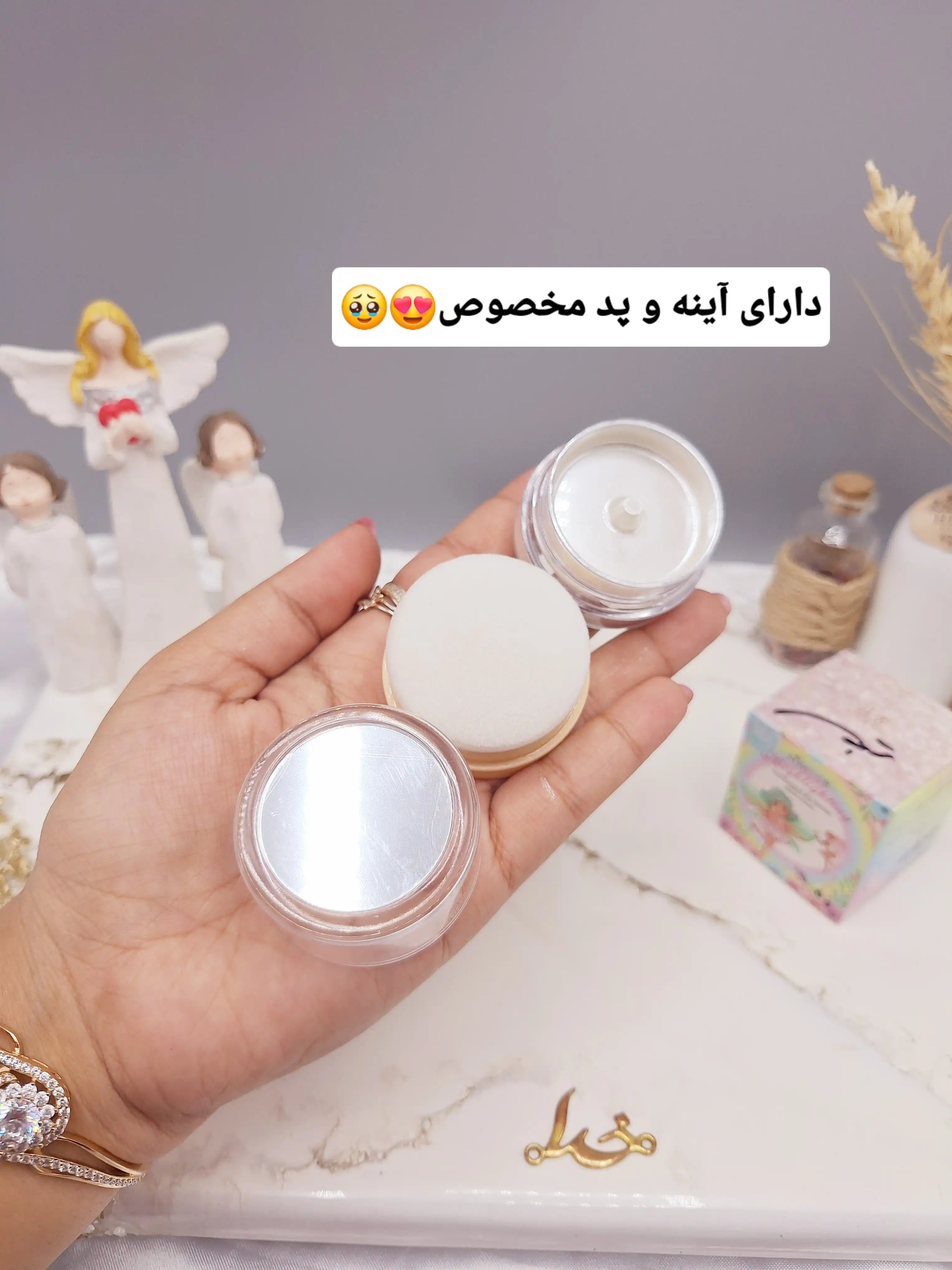 هایلایتر پد دار شاین ریز رنگ مسی مناسب کل بدن طرح پری برند POWDER کد XS-1096