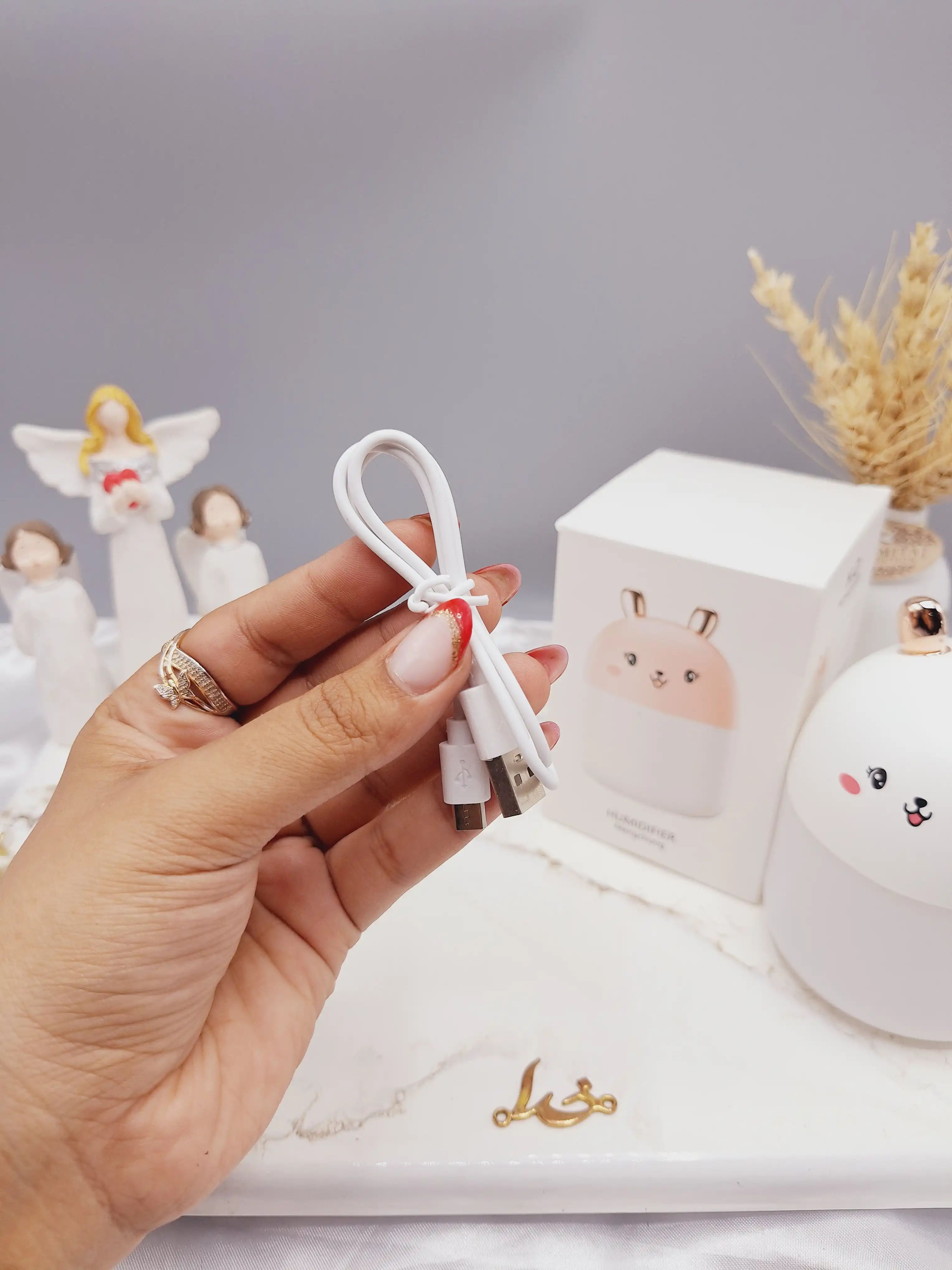 دستگاه بخور خرگوش کیوت سفید مدل HUMIDIFIER