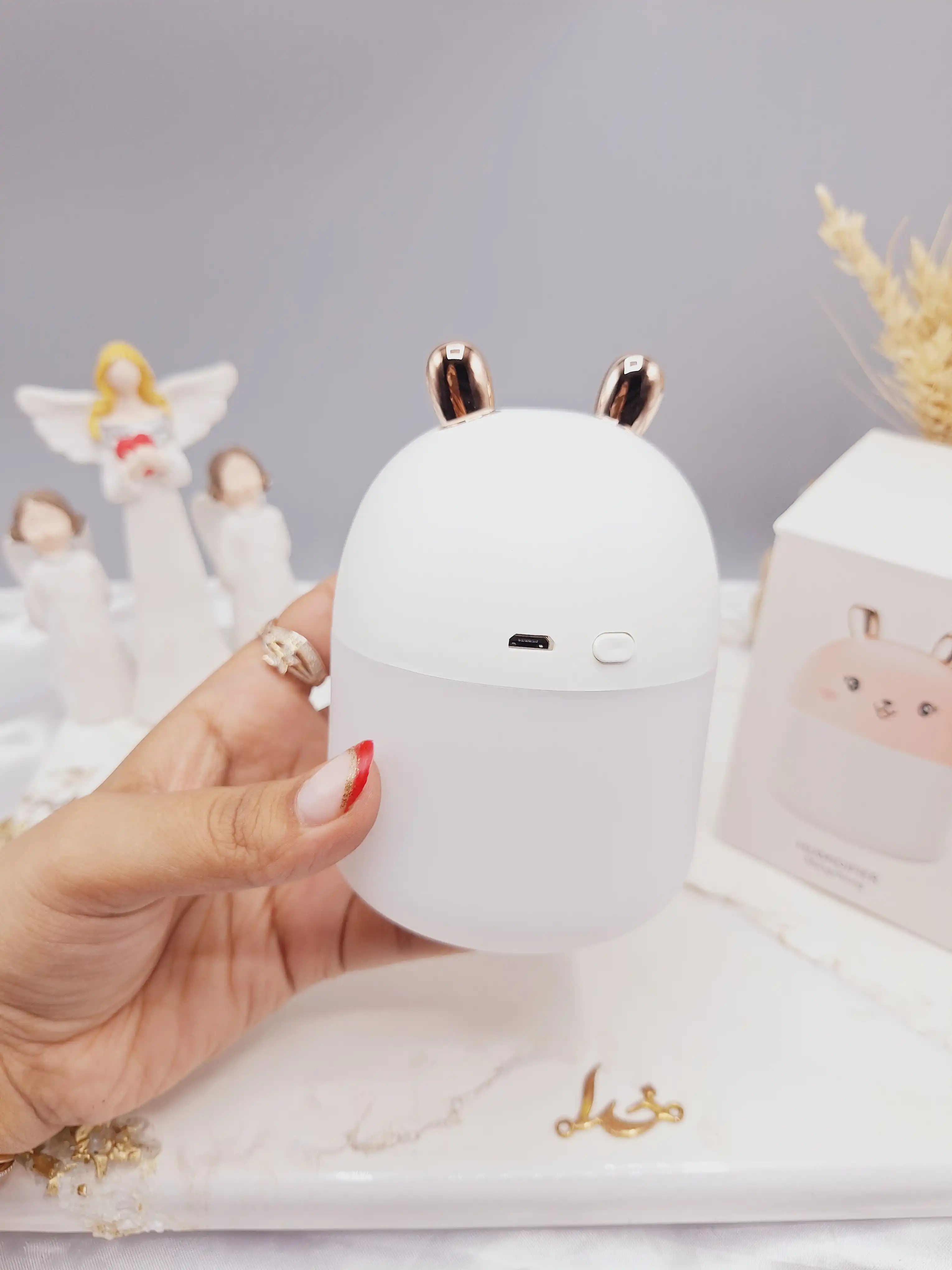 دستگاه بخور خرگوش کیوت سفید مدل HUMIDIFIER