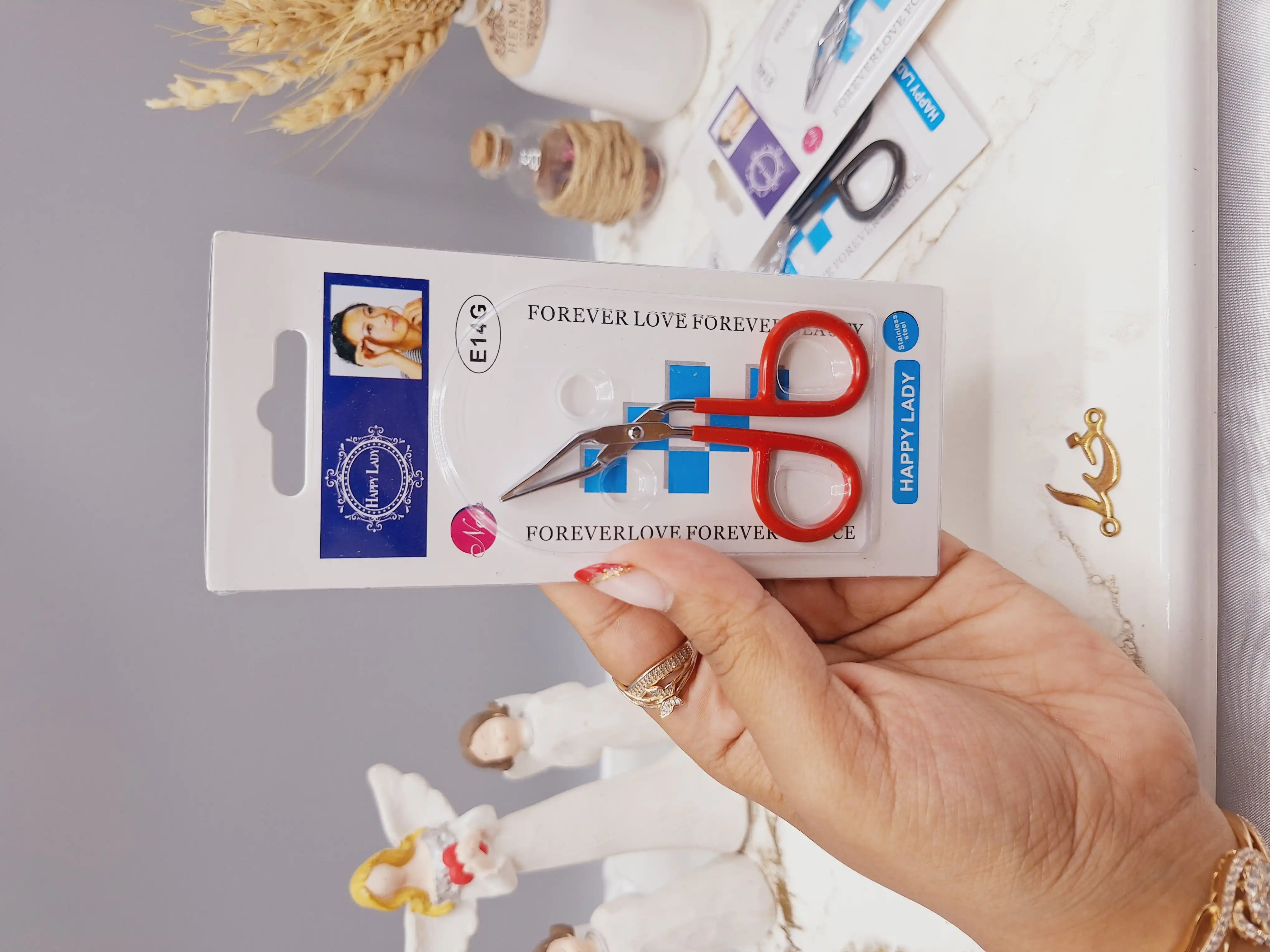 موچین سر کج با کیفیت برند هپی لیدی HAPPY LADY کد 20158