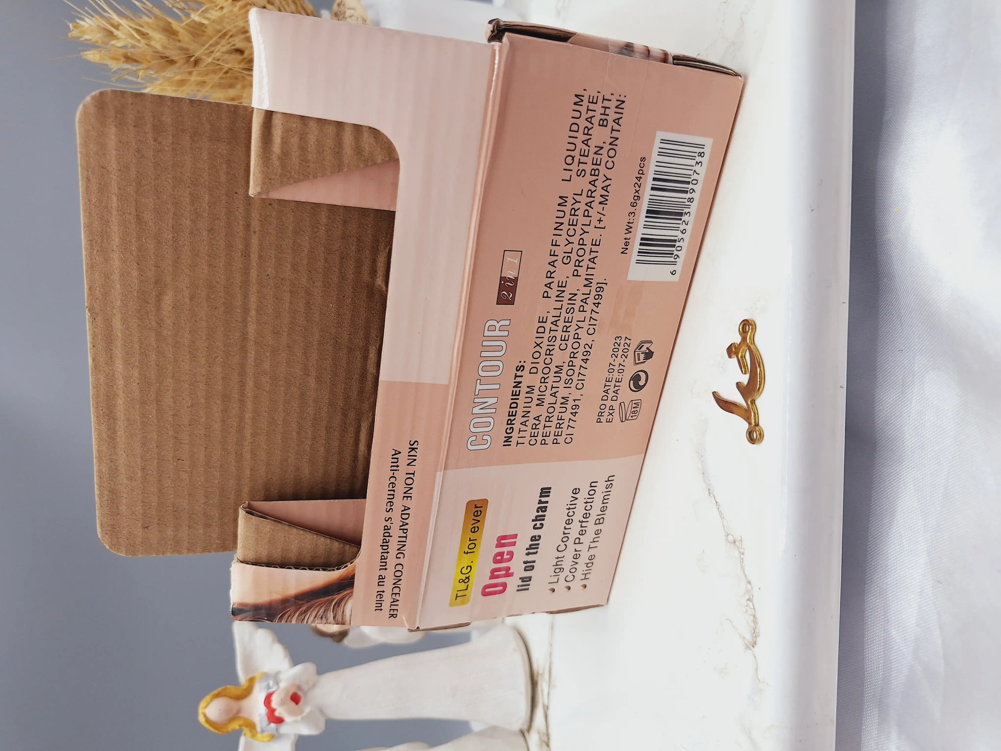 کانتور و کانسیلر دو طرفه مدل پوکه ای جدید برند TL&amp;G. for ever کد 073