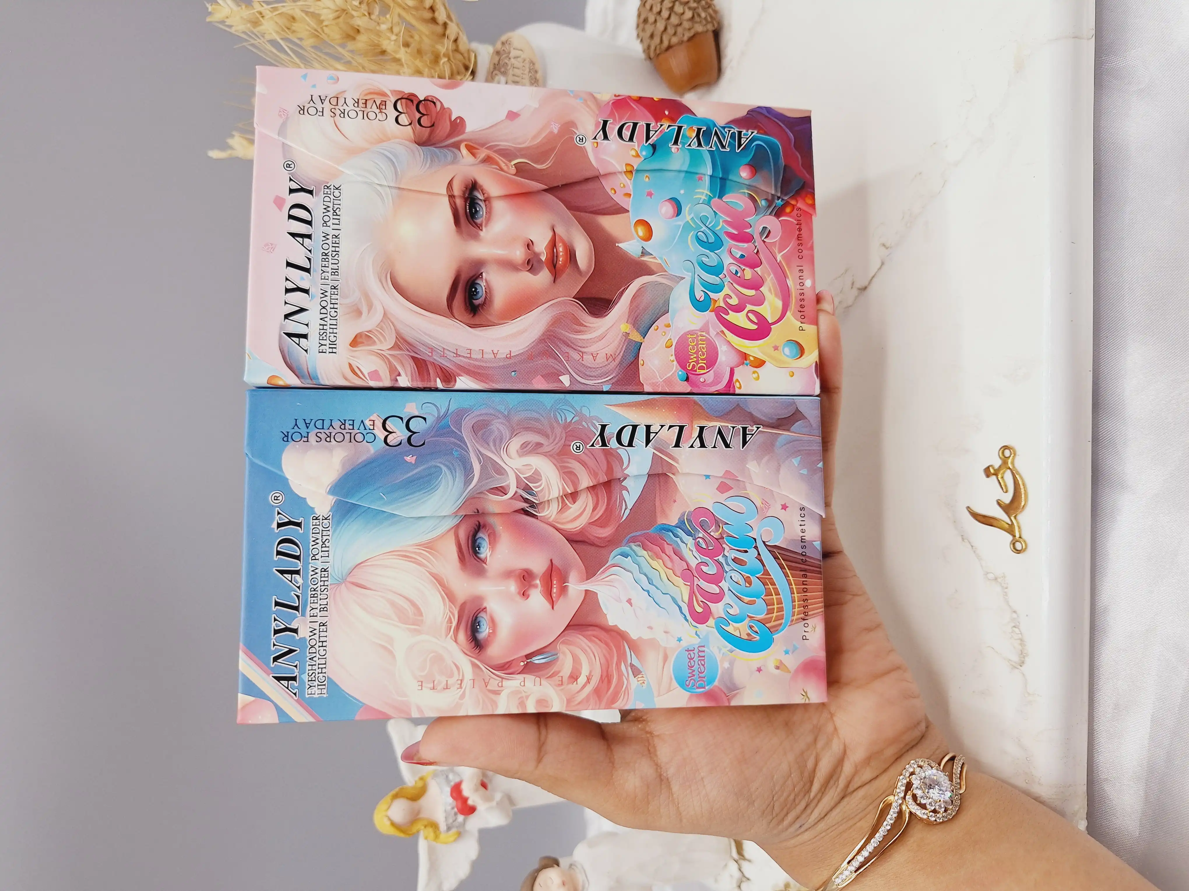 پالت سایه طرح دختر کاپ کیکی برند ANALIDI کد 8636U