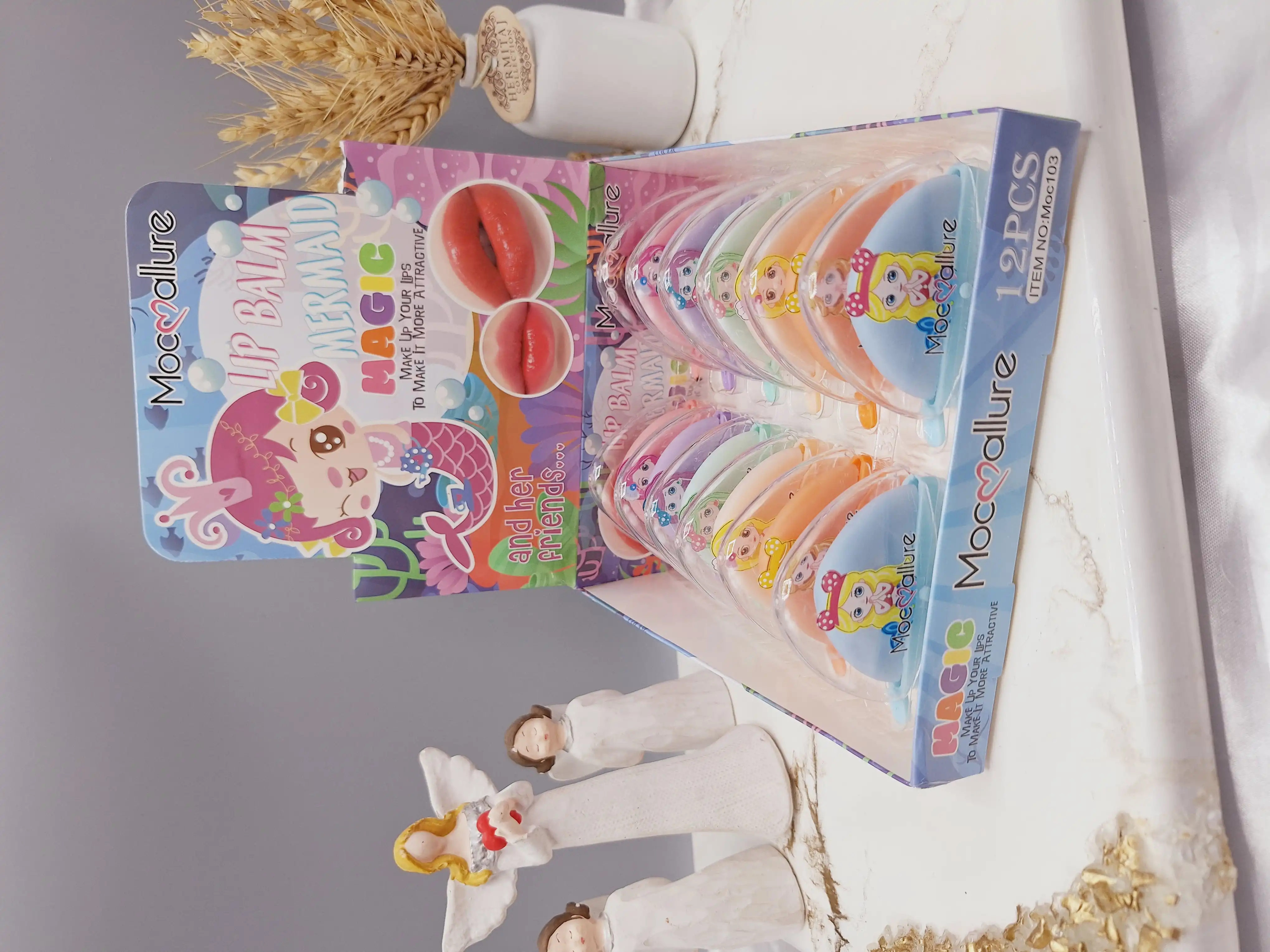 بالم لب کشویی طرح دختر پری دریایی برند موکالره کد