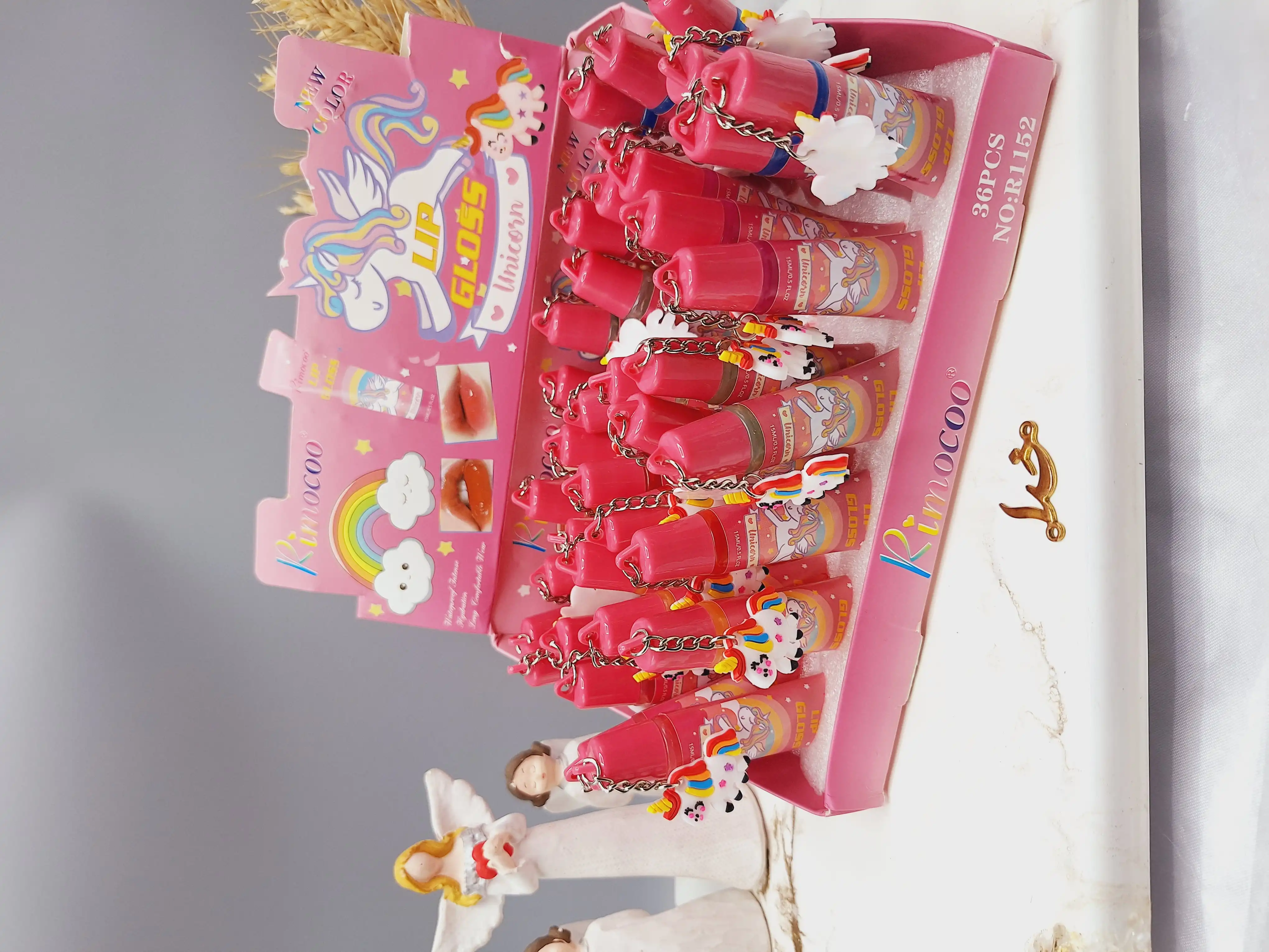 لیپ گلاس تیوپی اسب طرح آویز تک شاخ  برند ریمیکو کد R1152