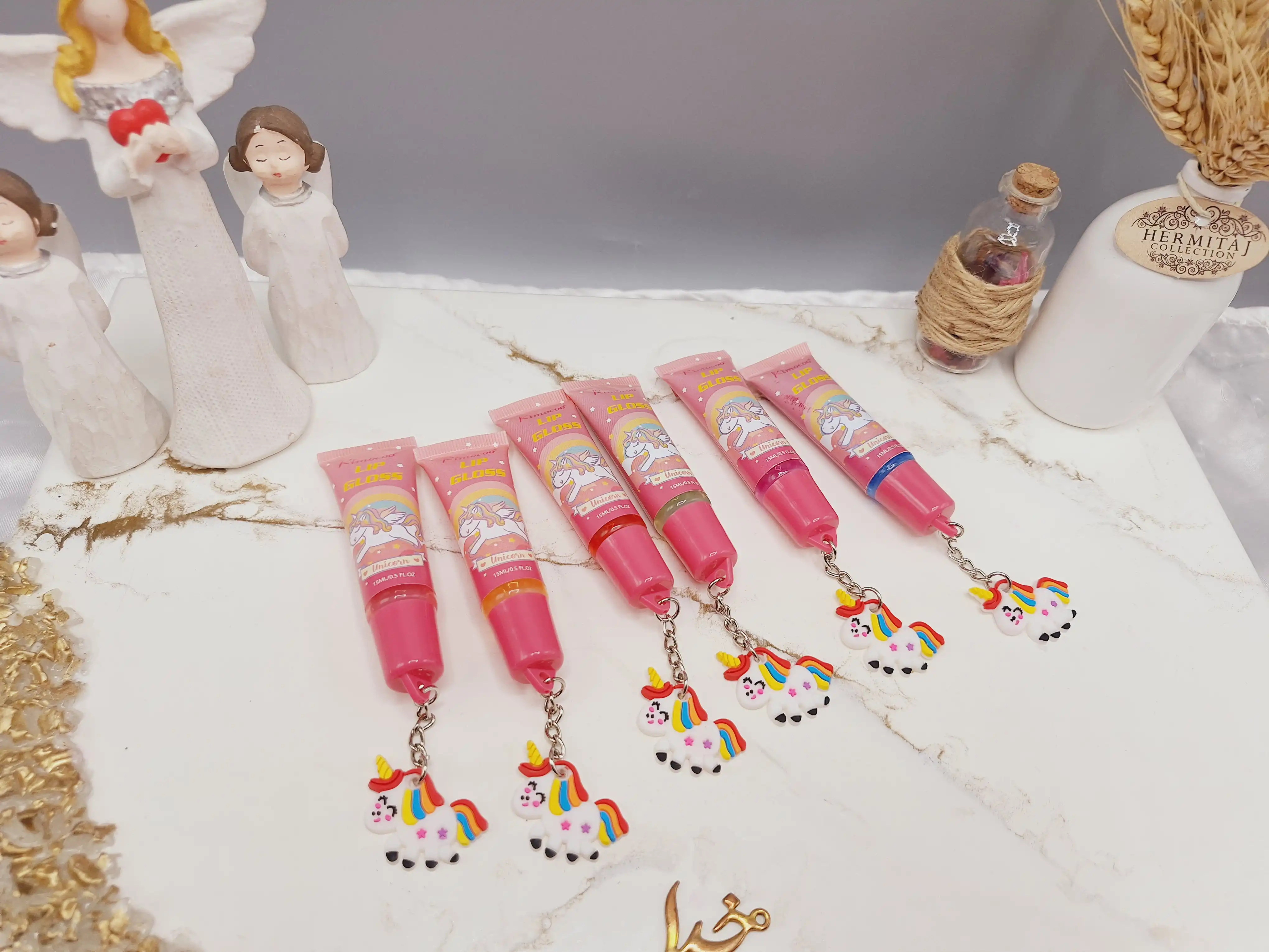 لیپ گلاس تیوپی اسب طرح آویز تک شاخ  برند ریمیکو کد R1152