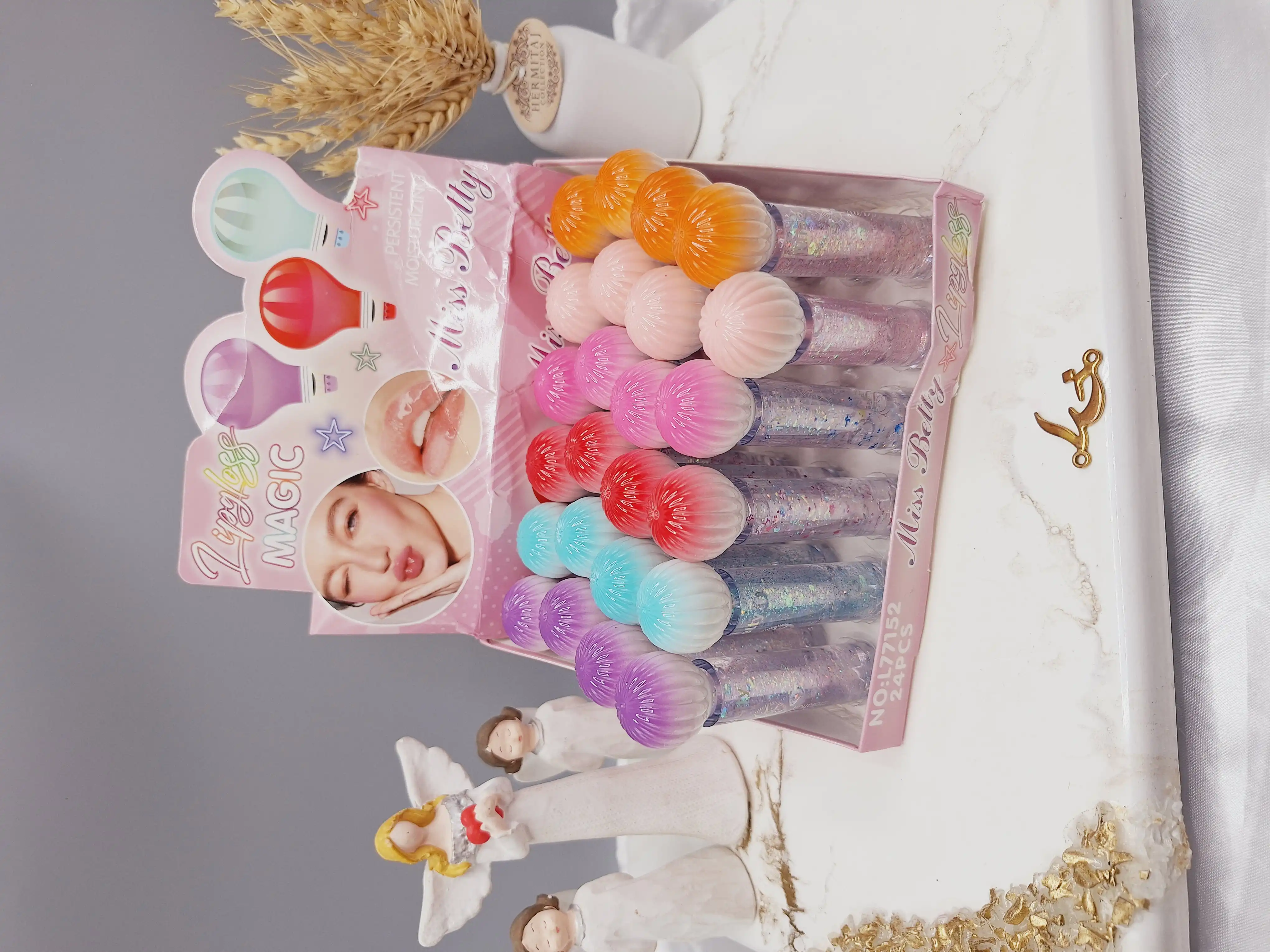 لیپ گلاس گلیتری طرح بالن برند میس بیوتی کد L77152