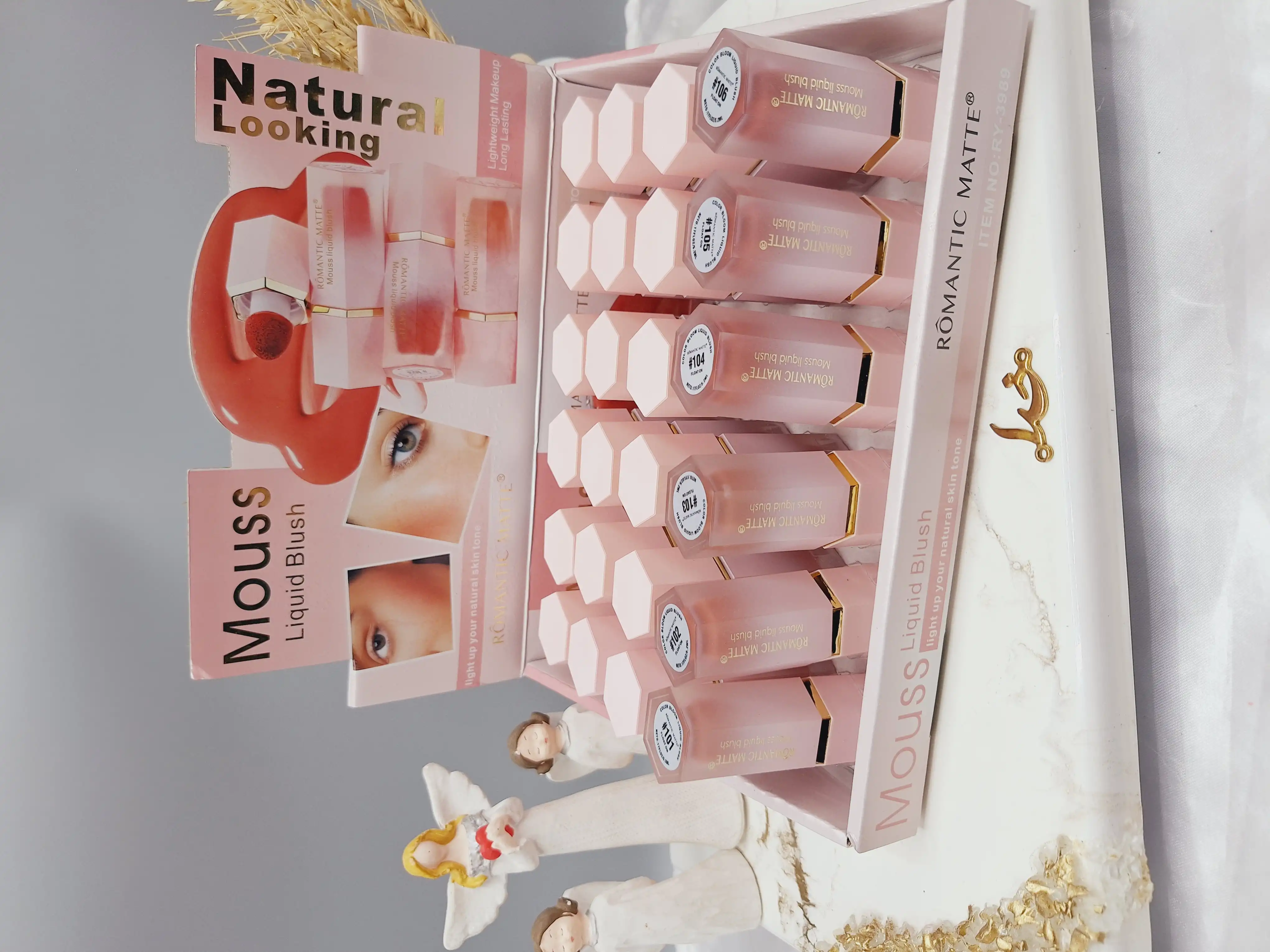 رژ گونه پد دار پرطرفدار برند ROMANTIC MATTE کد 3989