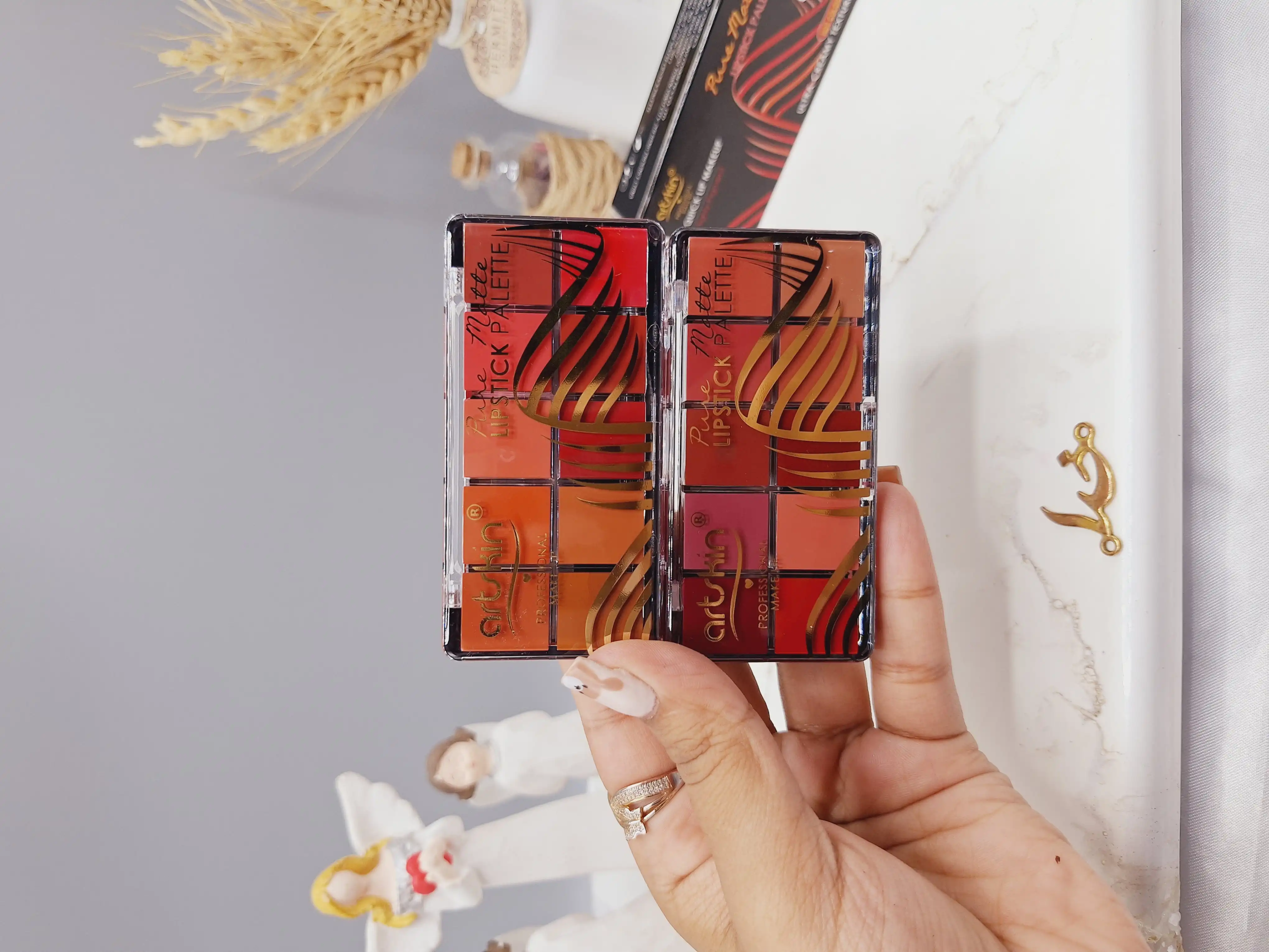 پالت رژ جامد 10 تایی برند آرت اسکین کد AS972169