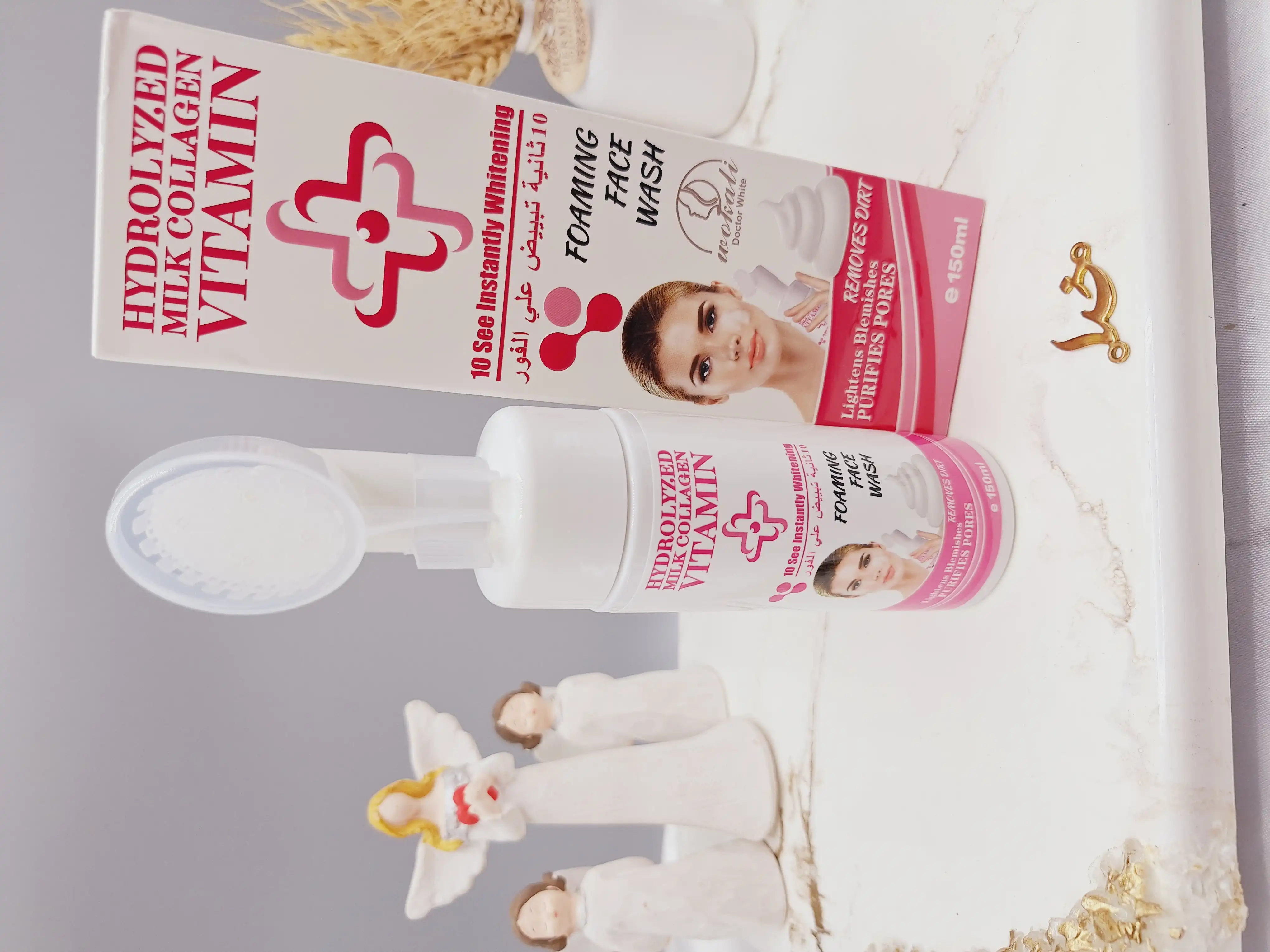 فوم شستشو صورت کلاژن شیر کف کننده و سفید کننده فوری برند wokali کد VKL676118953