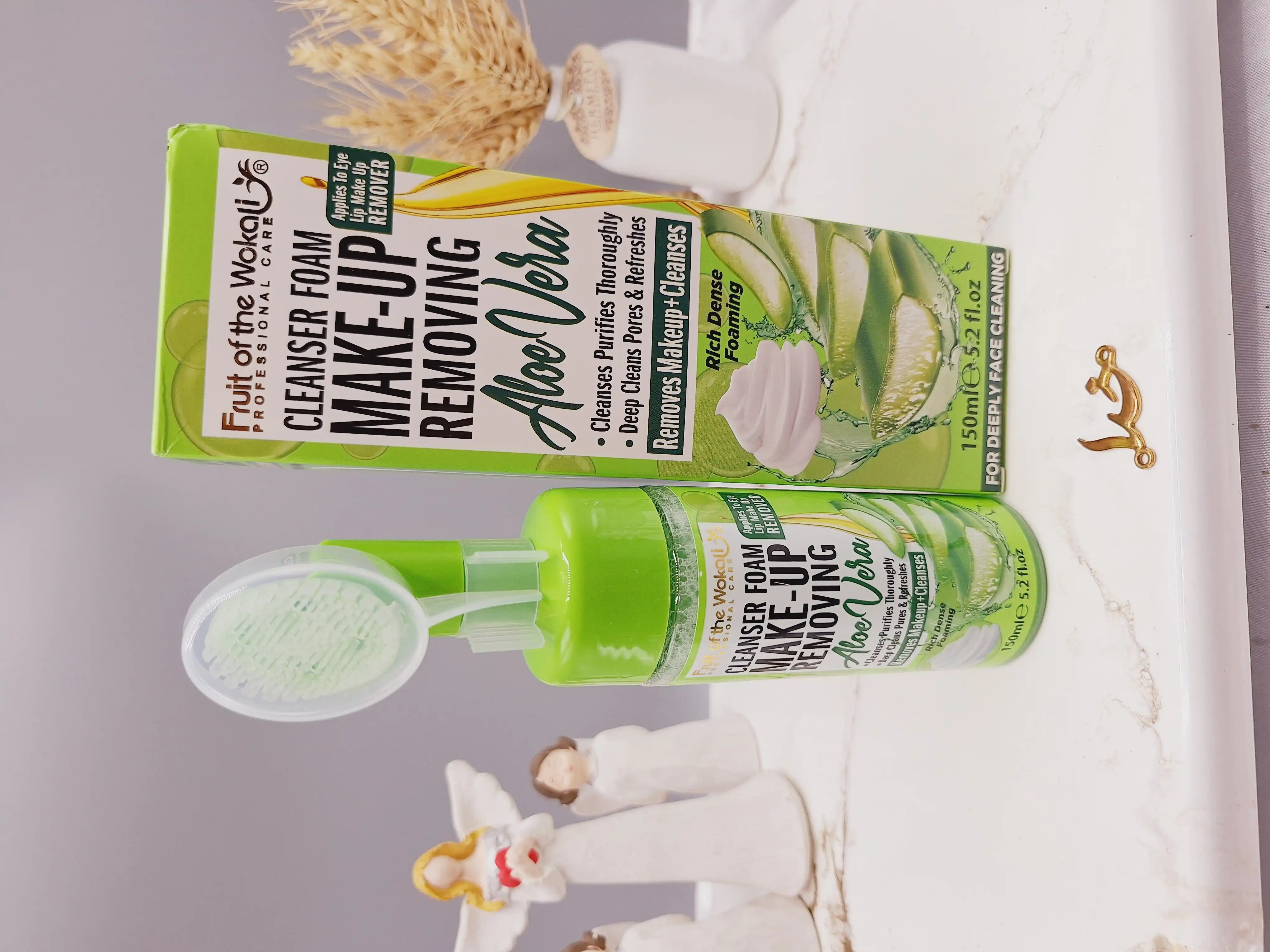 فوم پاک کننده آرایشی آلوئه ورا دارای فوم غلیظ برند وکالی Wokali کد HA-3072