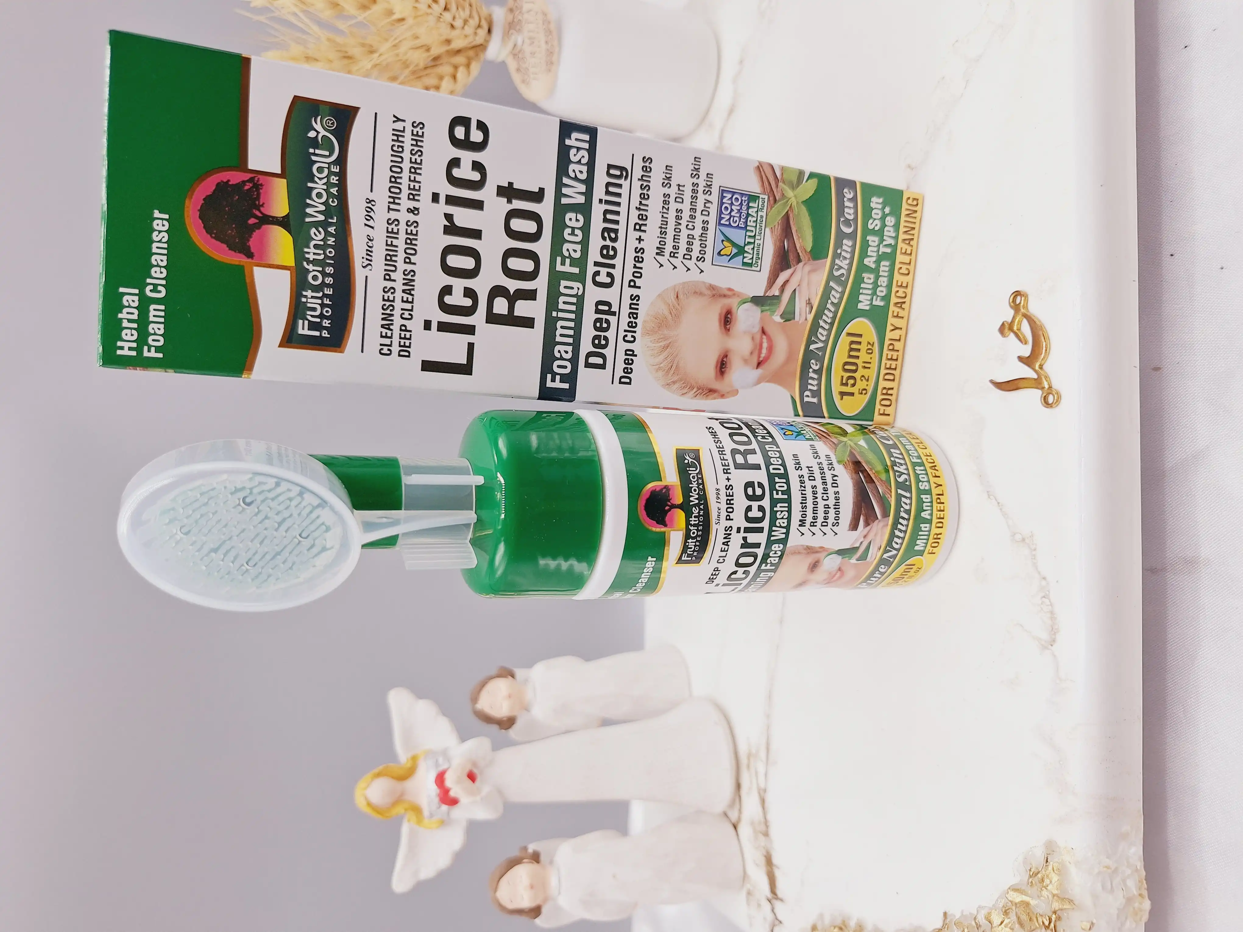 فوم شستشو صورت چوب ریشه شیرین بیان برند Wokali کدHA-3078