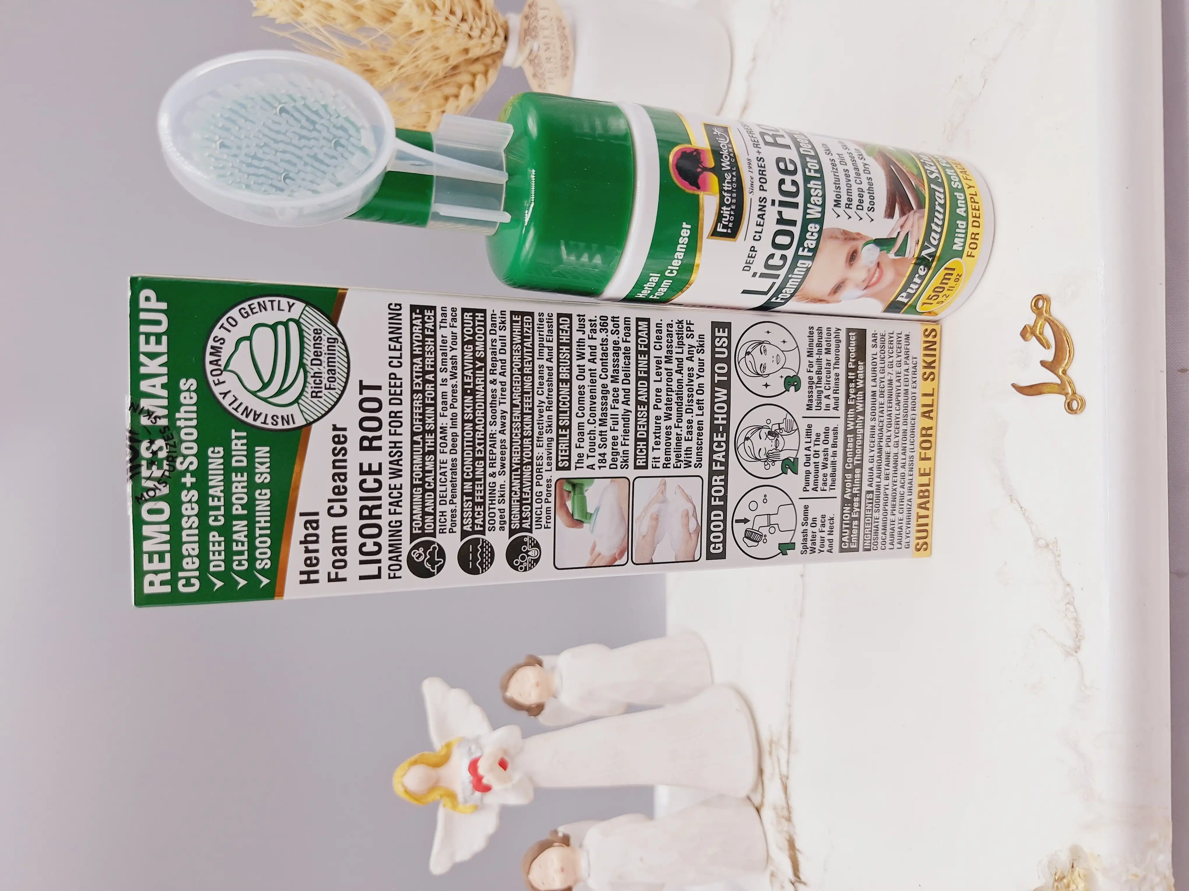 فوم شستشو صورت چوب ریشه شیرین بیان برند Wokali کدHA-3078