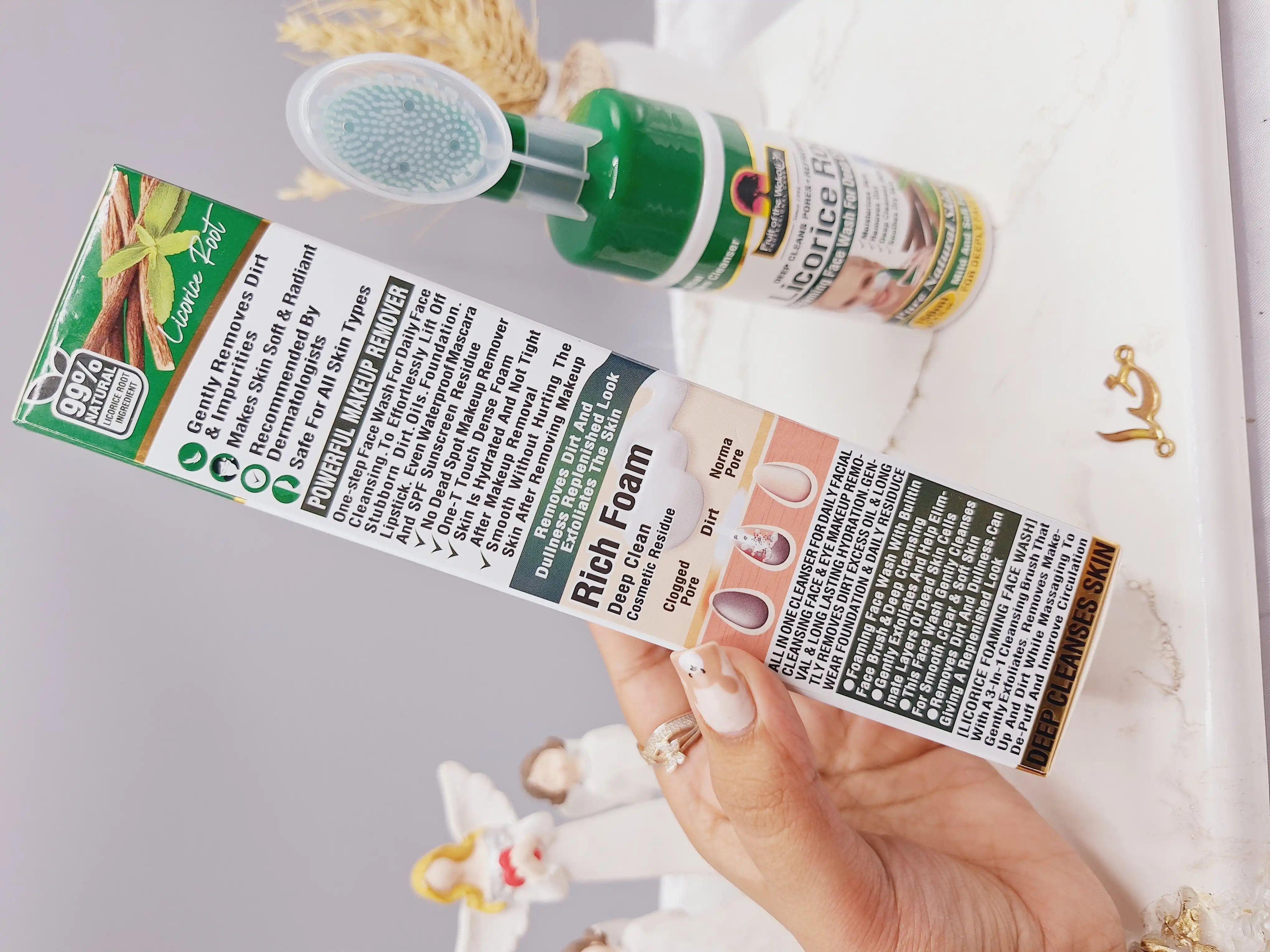 فوم شستشو صورت چوب ریشه شیرین بیان برند Wokali کدHA-3078