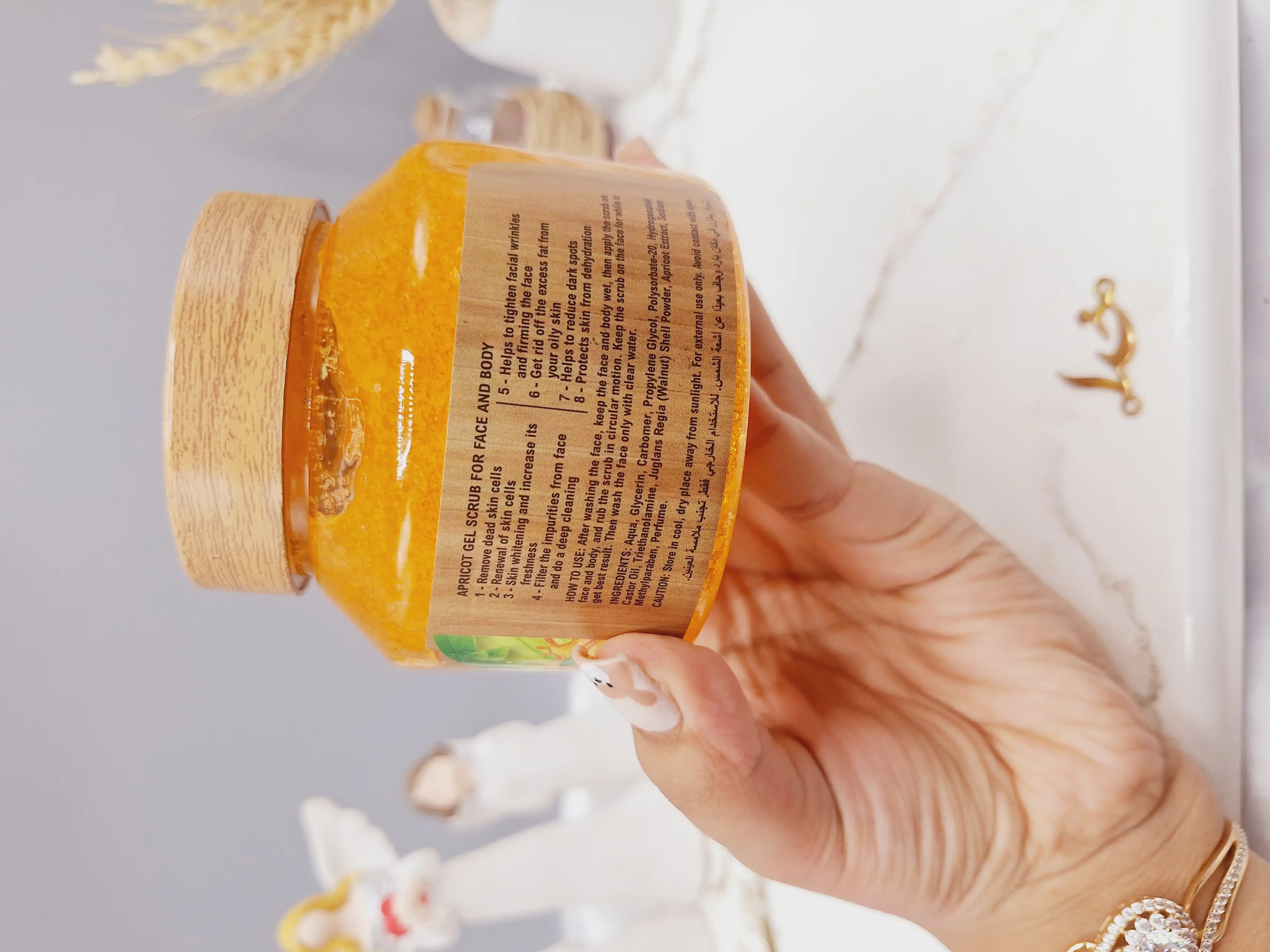 اسکراب کاسه ای شنی مدل زردآلو برند max lady کد 0405