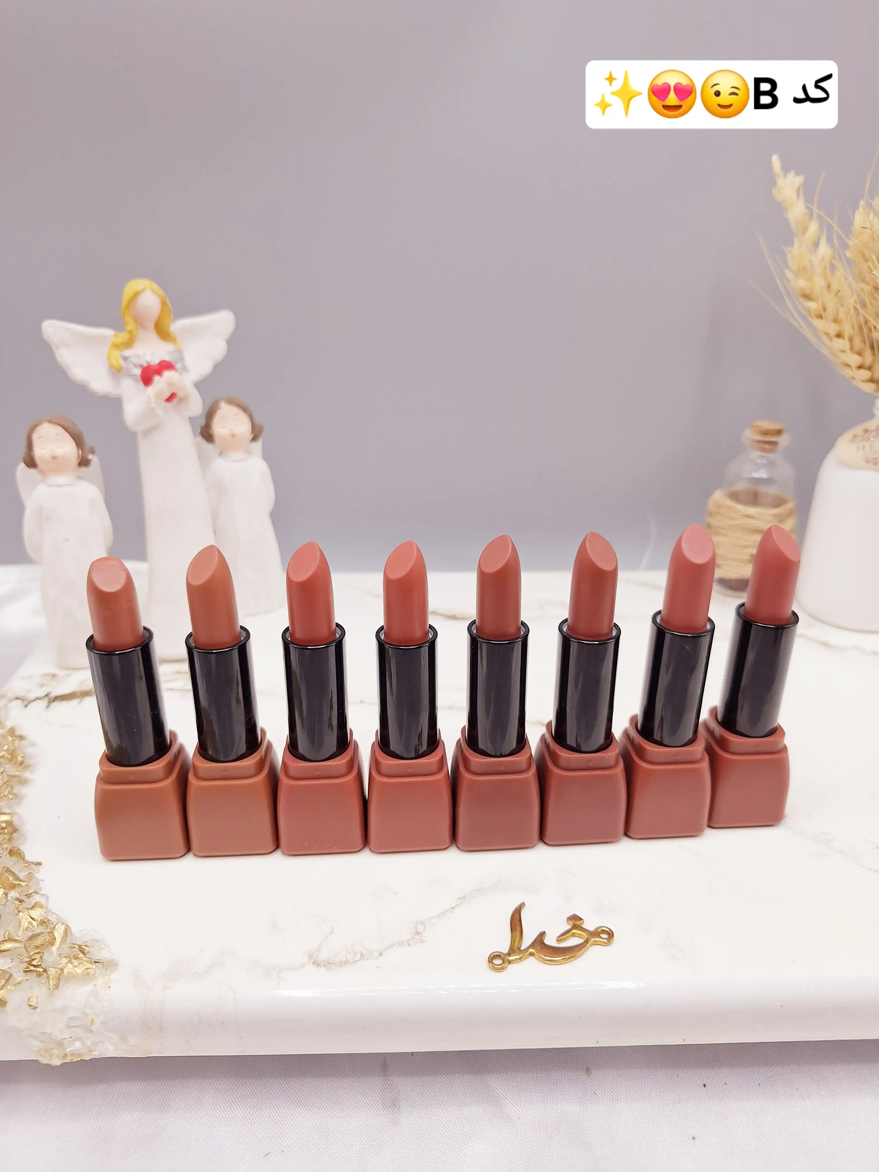 پک 8 تایی رژ جامد پرطرفدار برند 3Q beauty کد LS-145