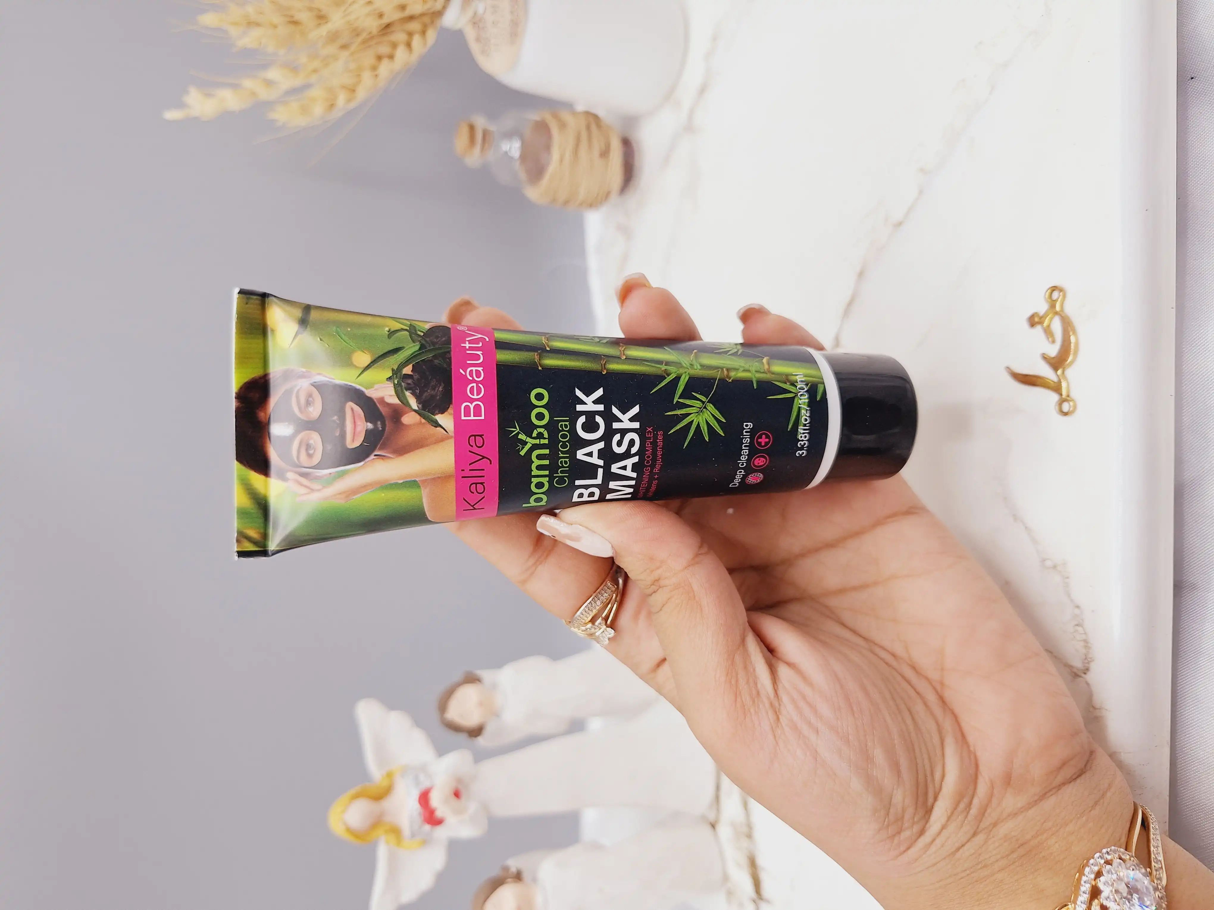 بلک ماسک ذغال بامبو مناسب پاکسازی عمیق صورت برند Kaliya Beauty کد  Z192