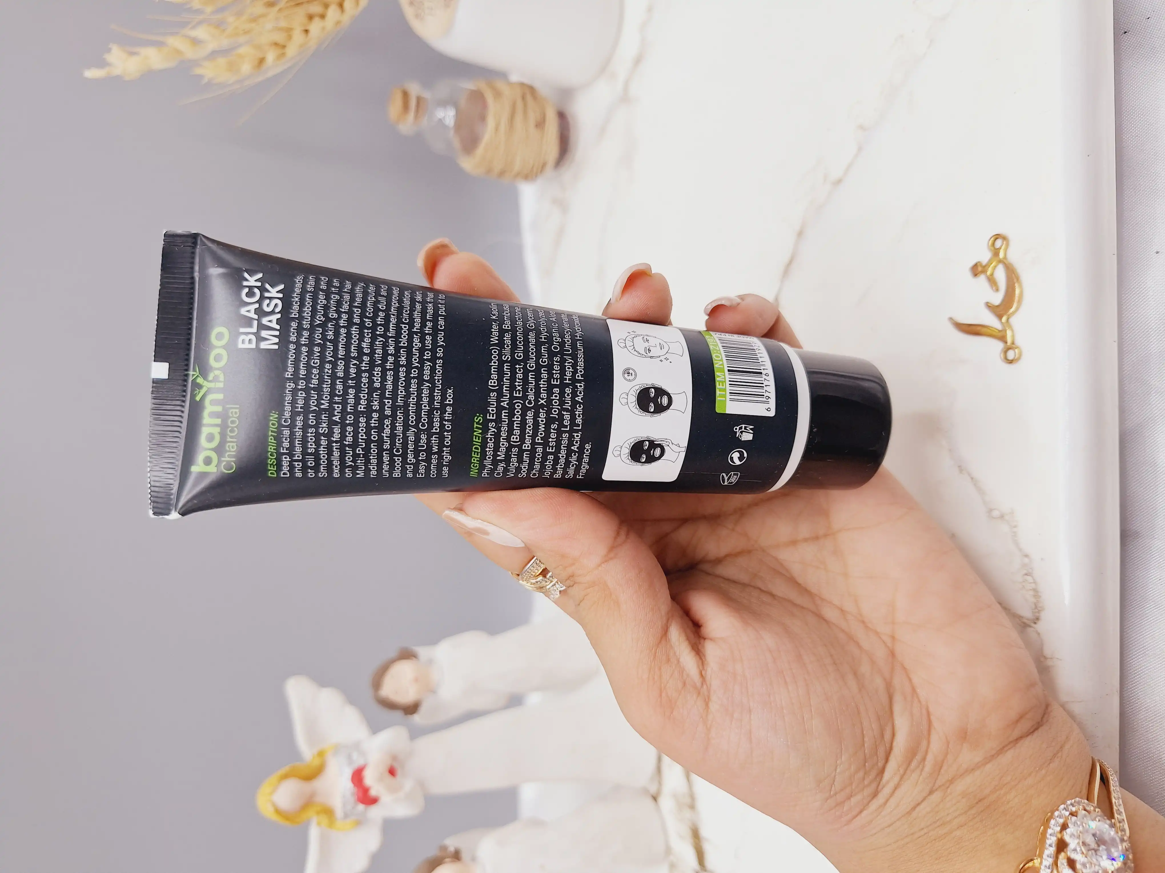 بلک ماسک ذغال بامبو مناسب پاکسازی عمیق صورت برند Kaliya Beauty کد  Z192