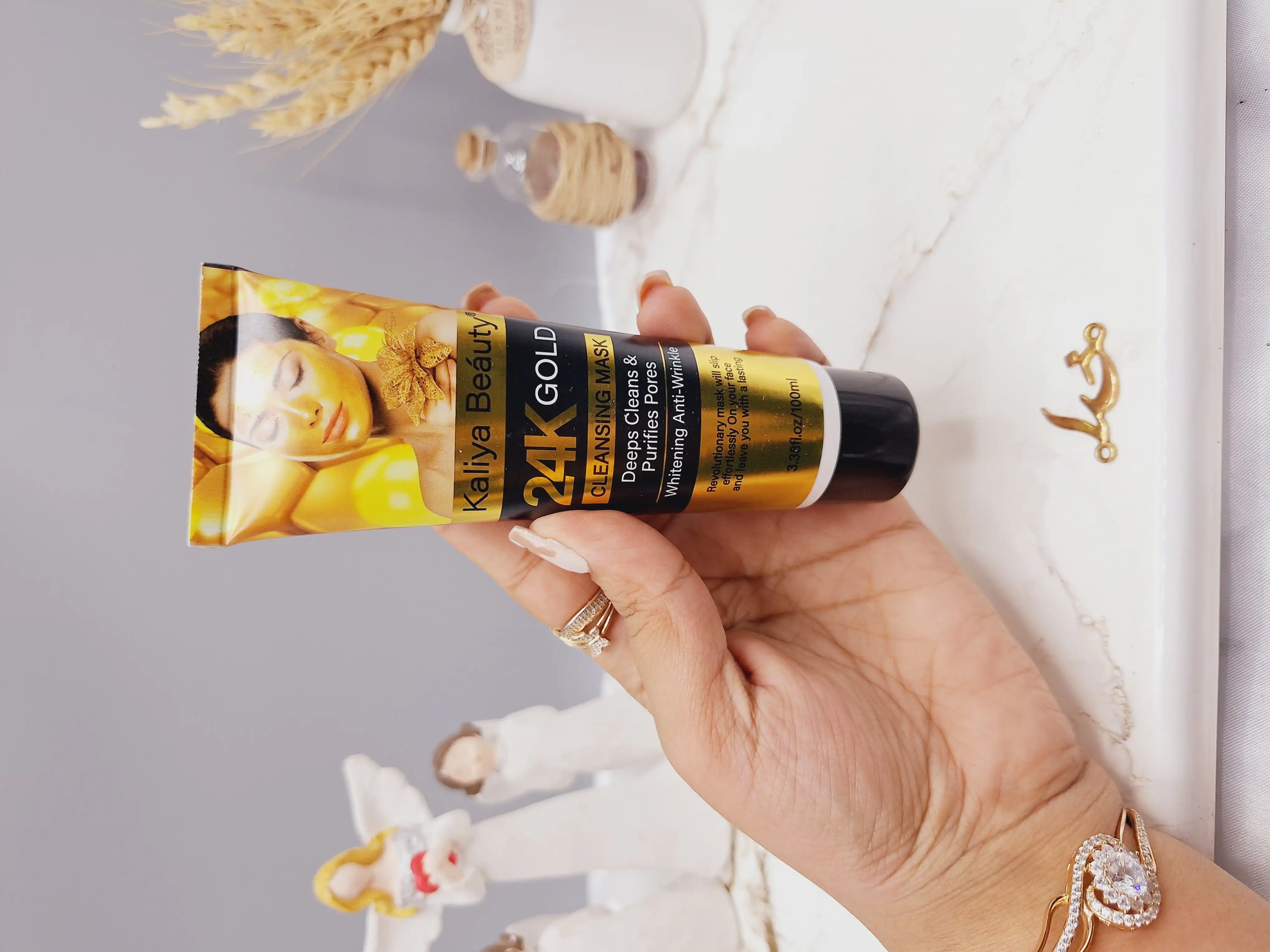 بلک ماسک 24 Gold سفید کننده و ضد چروک صورت برند Kaliya Beauty کد  Z193