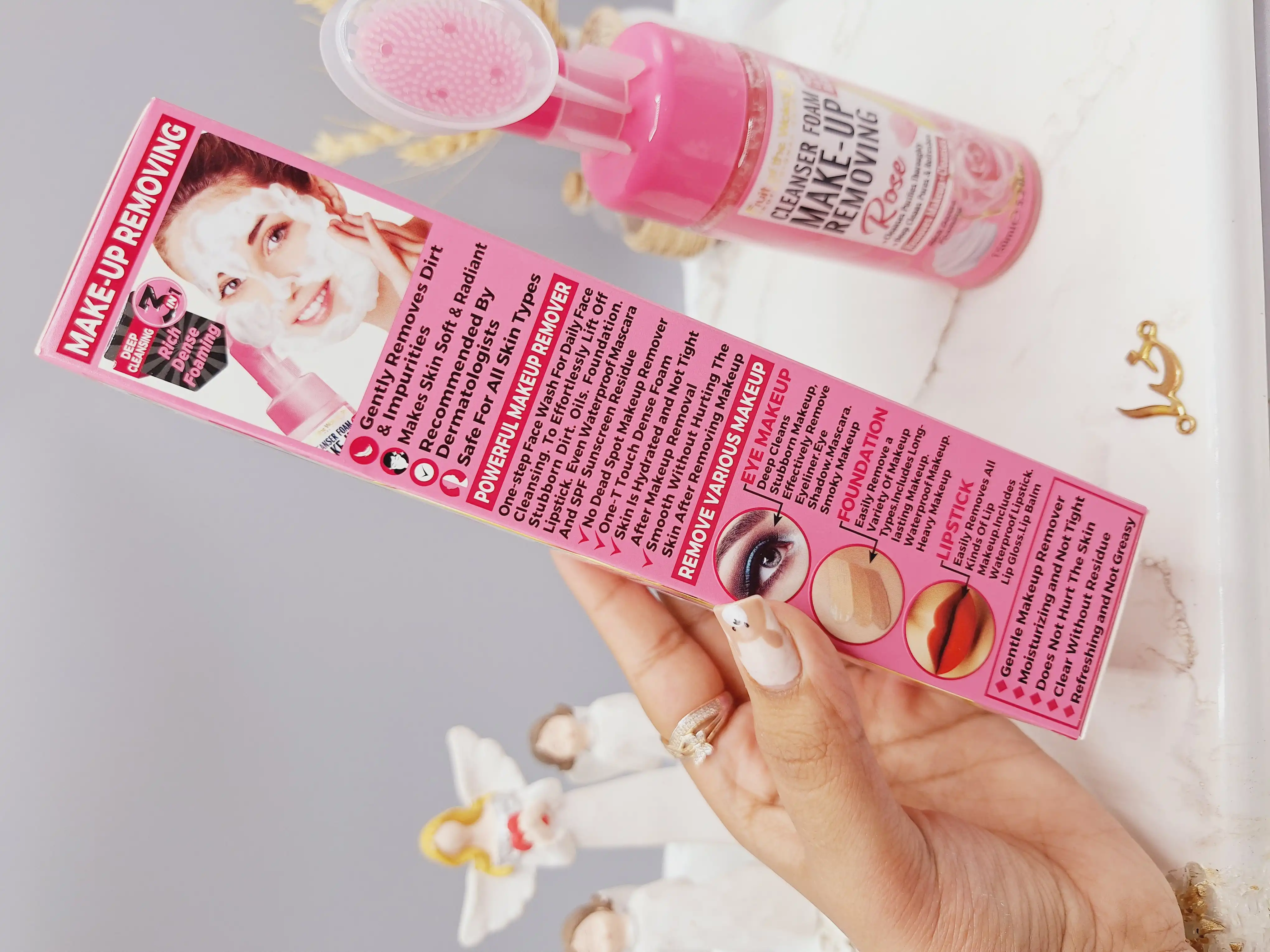 فوم پاک کننده آرایشی با رایحه گل رز برند Wokali کد HA-3071