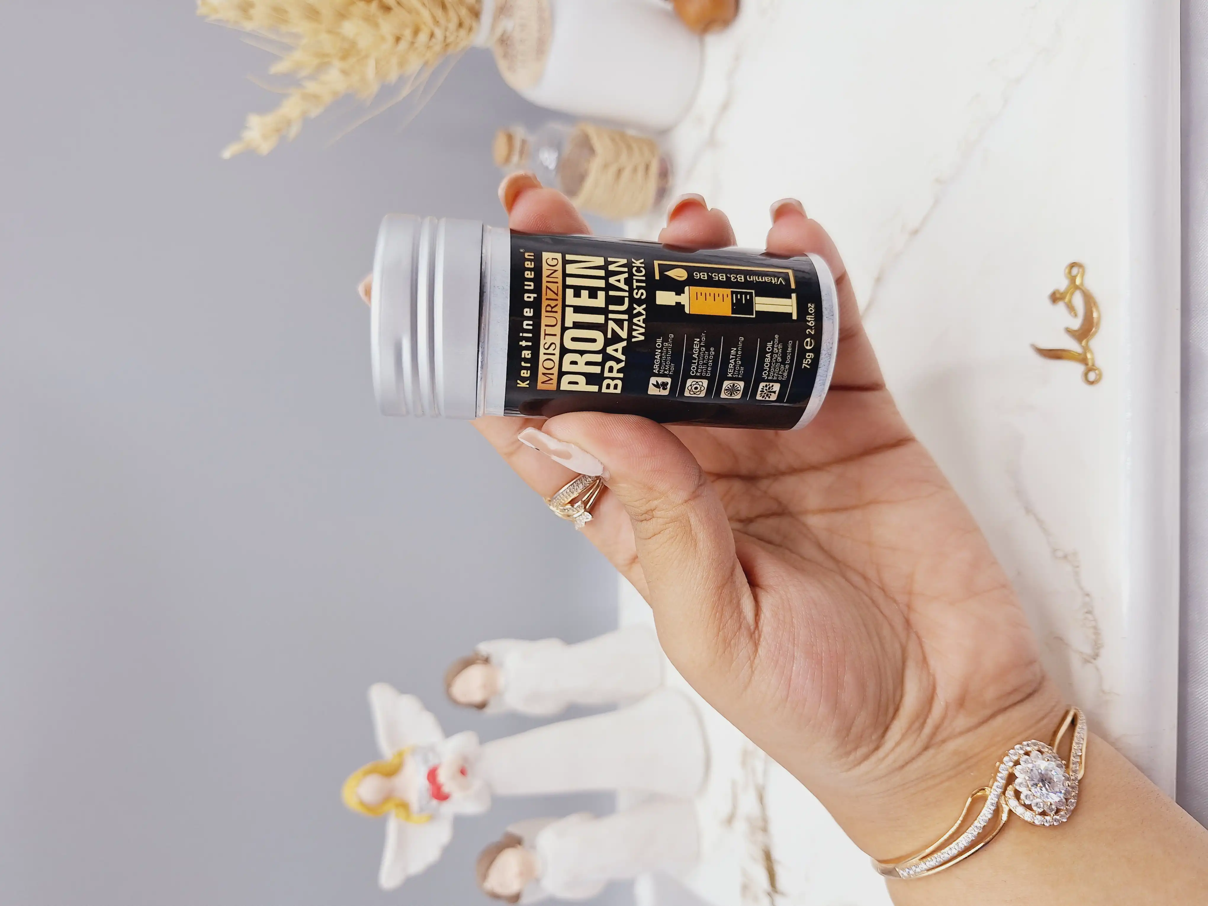 وزگیر استیکی موم برزیلی پروتئین و کراتین مو کد 0816