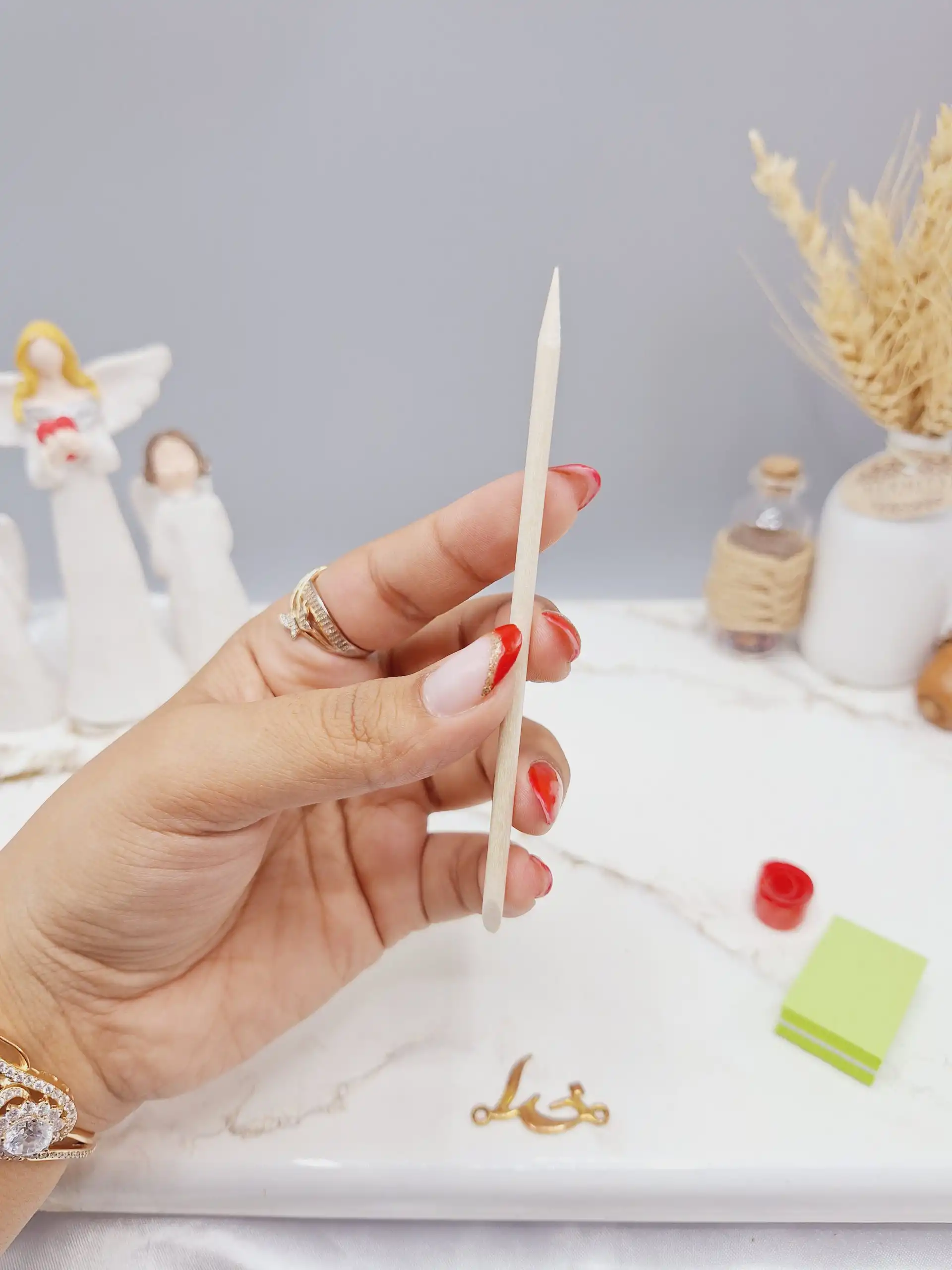 ناخن مصنوعی با مواد کاشت کیفیت بالا رنگ سرخابی طرح عروسکی