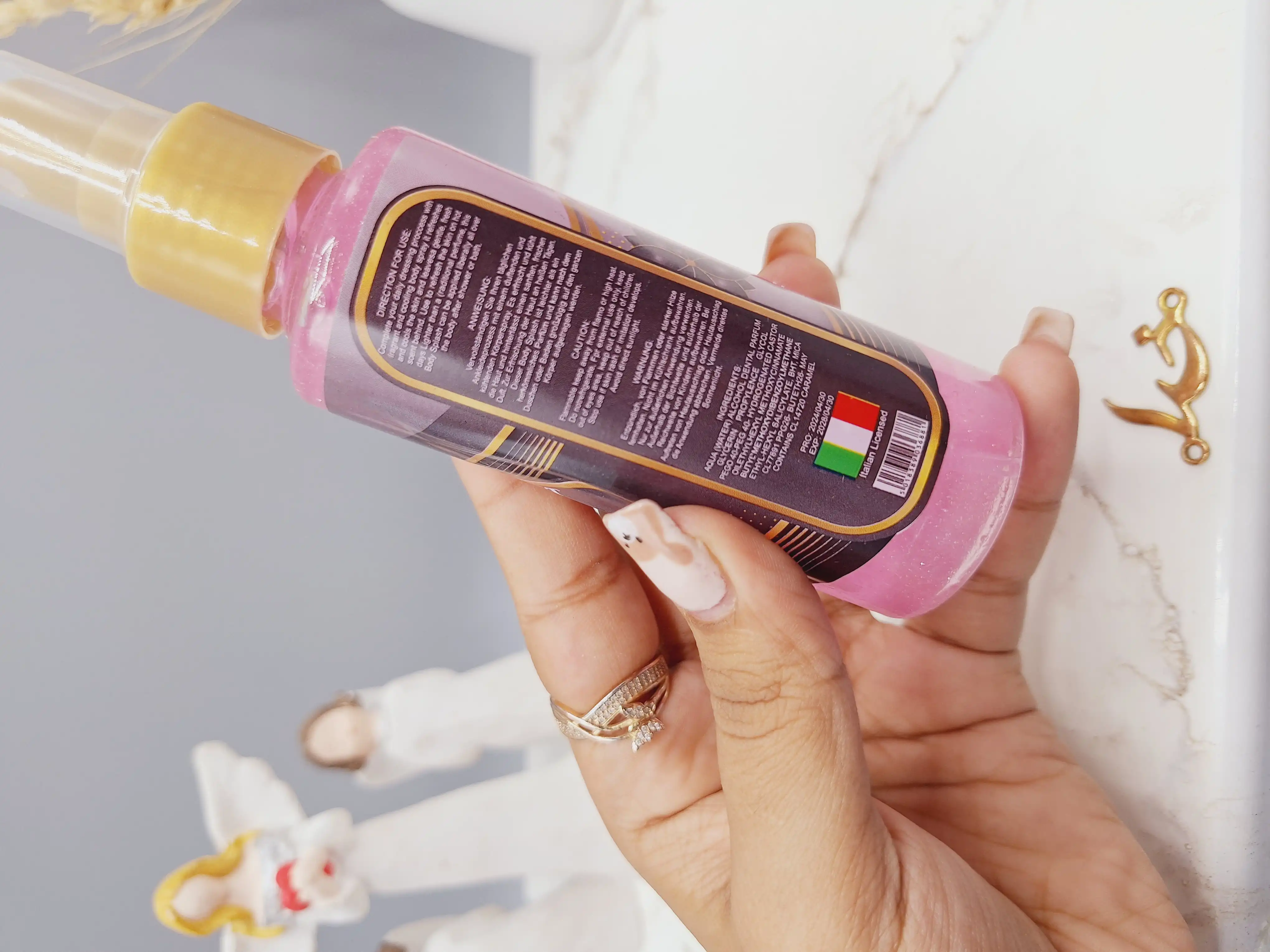 بادی اسپلش شاین دار ادکلنی سایز کوچک ونیز VENICE رایحه ACTORIA SECRET