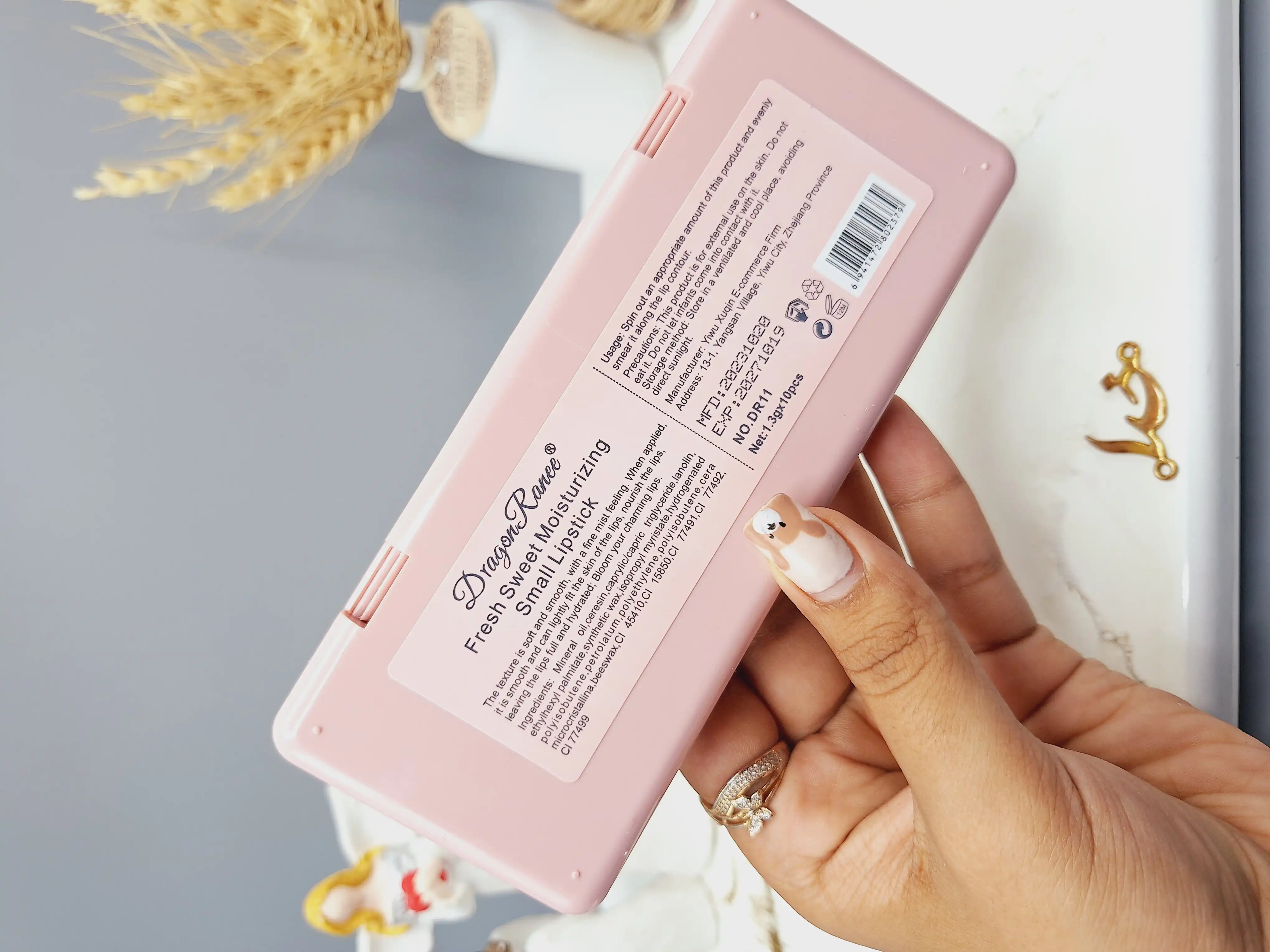 پک رژ لب جامد مینی توت فرنگی برند دراگون رانی کد 2379