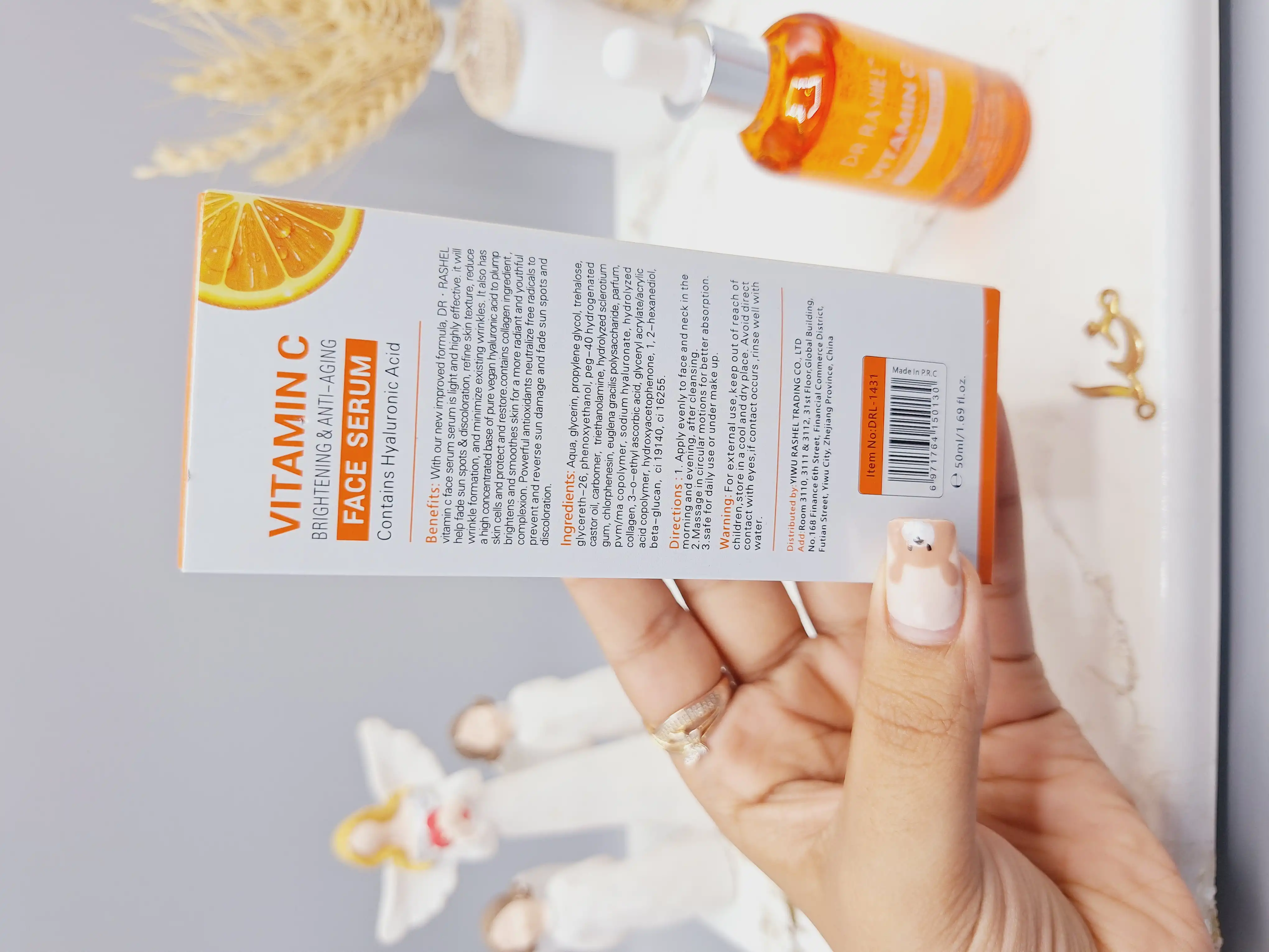 سرم صورت ویتامین سی آبرسان قوی پوست و روشن کننده برند دکتر راشل اصلی کد 1431