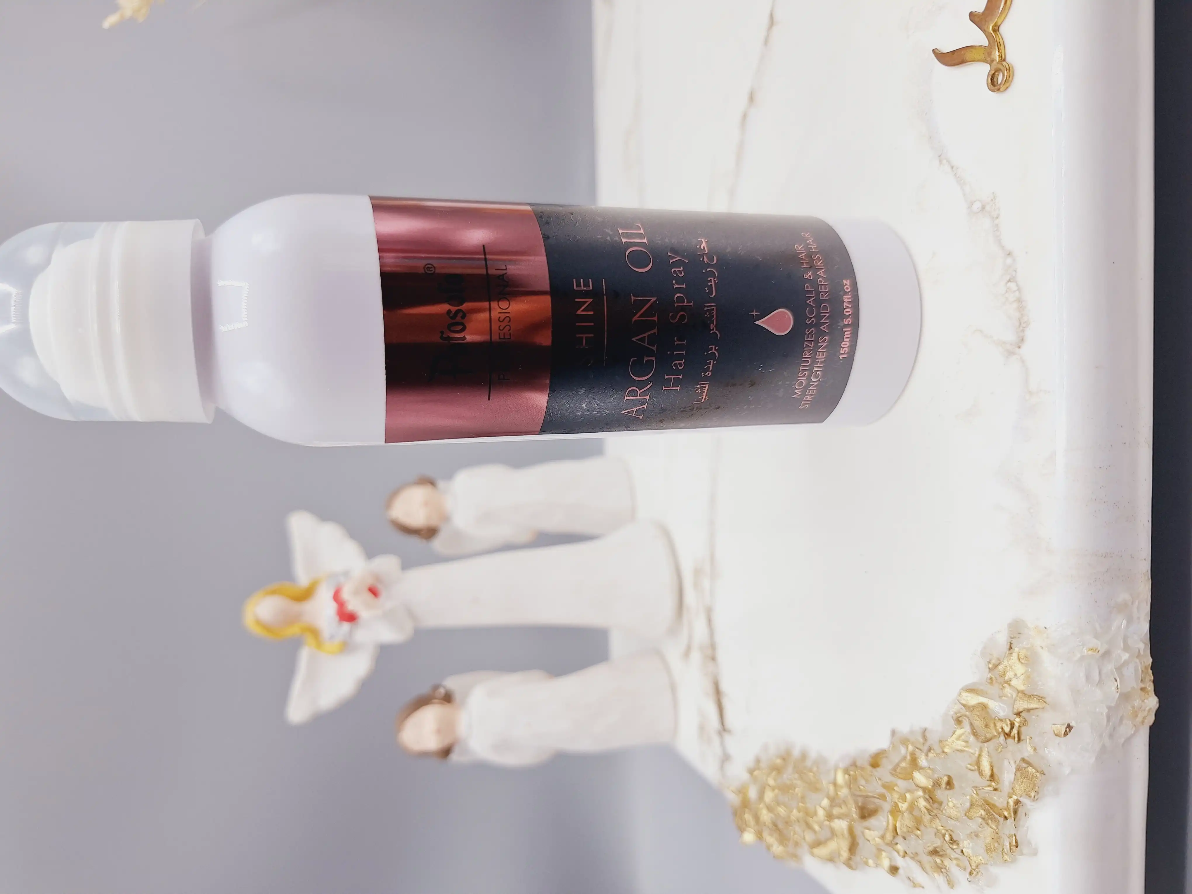 اسپری مو مغز روغن شی باتر مناسب برای درخشان کننده و صاف کنندگی مو برند Potosolo کد p-8011