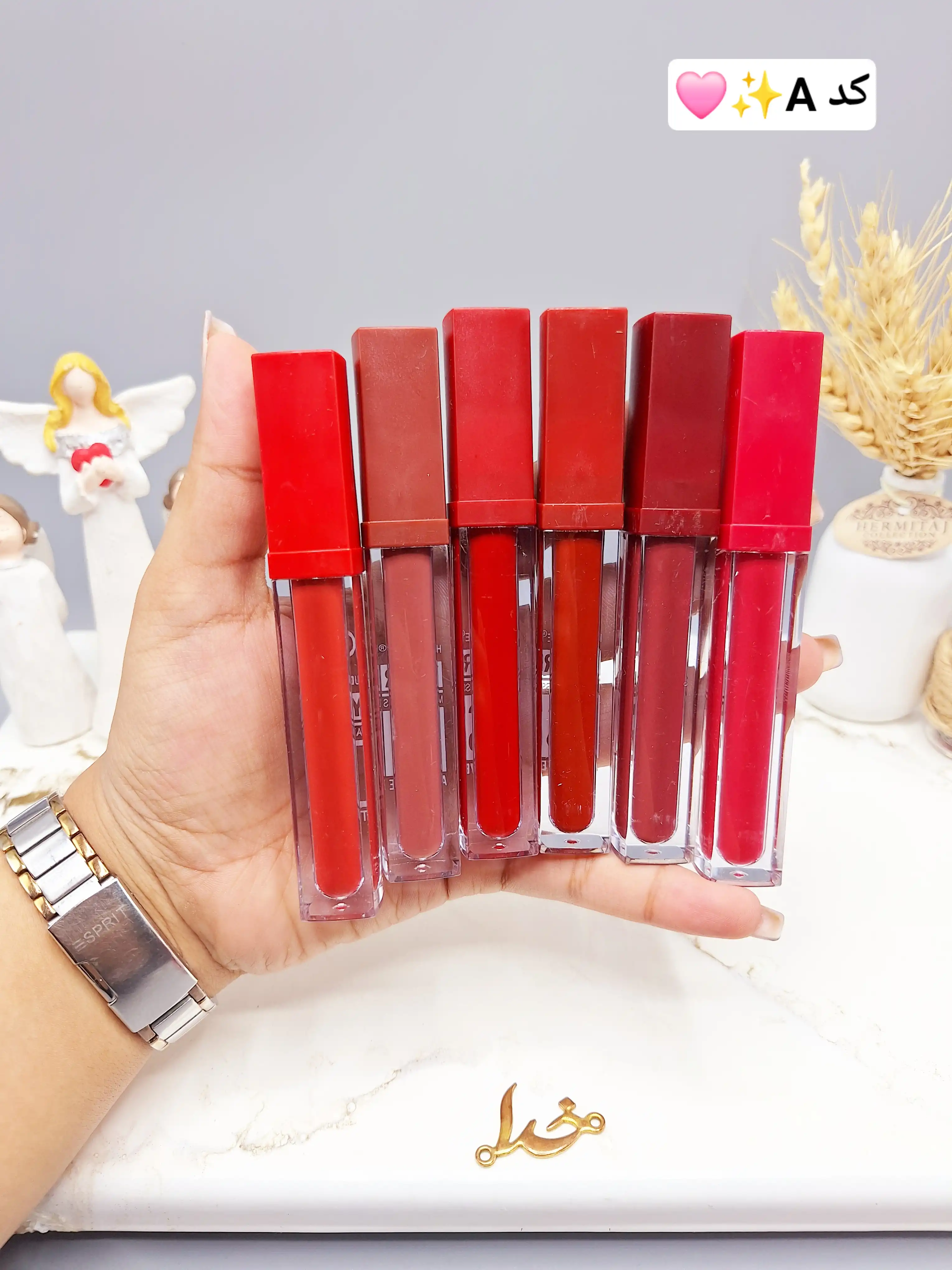 پک 6 تایی رژ مایع برند HUDA MATTE ME کد 2533