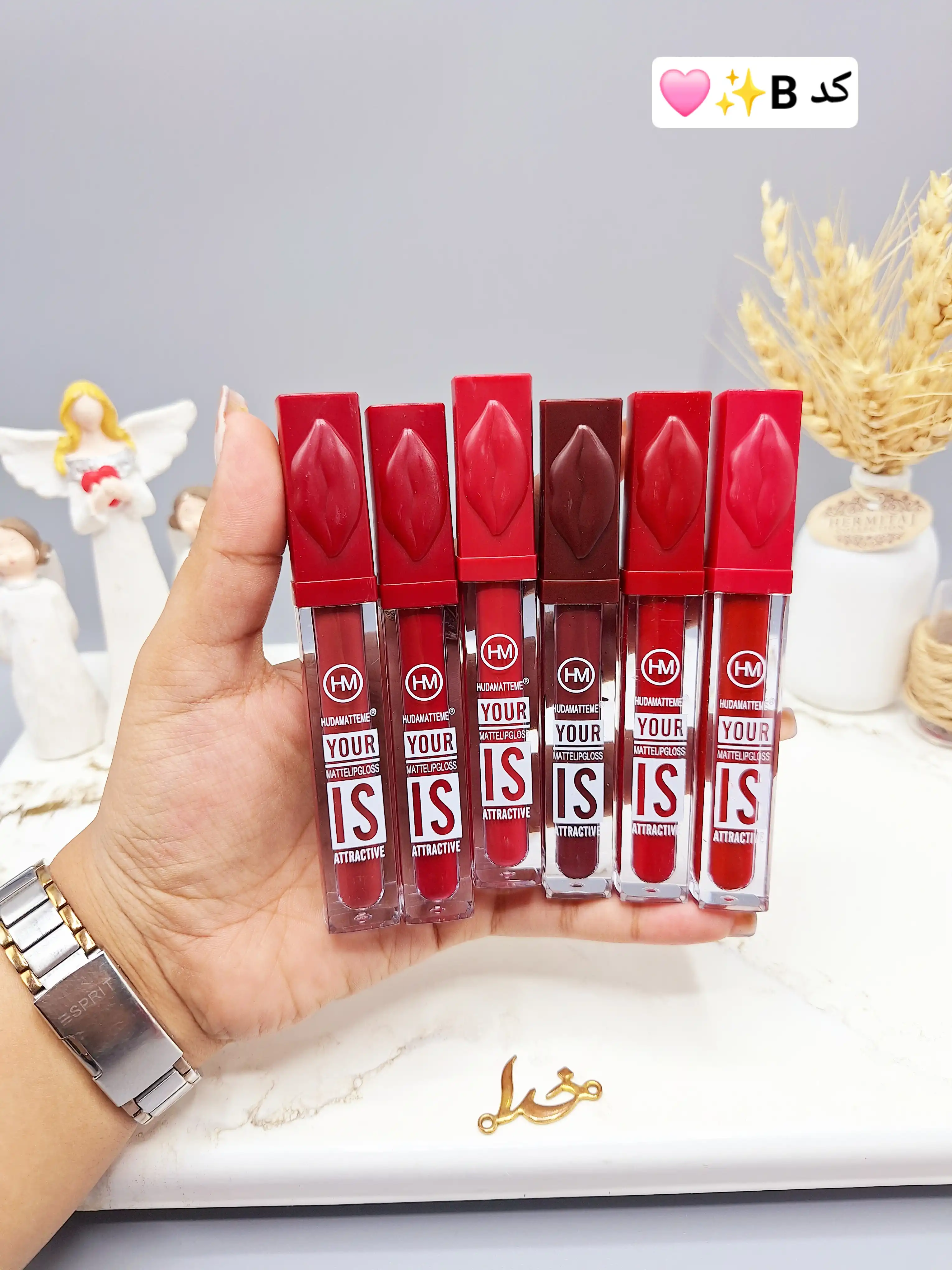 پک 6 تایی رژ مایع برند HUDA MATTE ME کد 2533