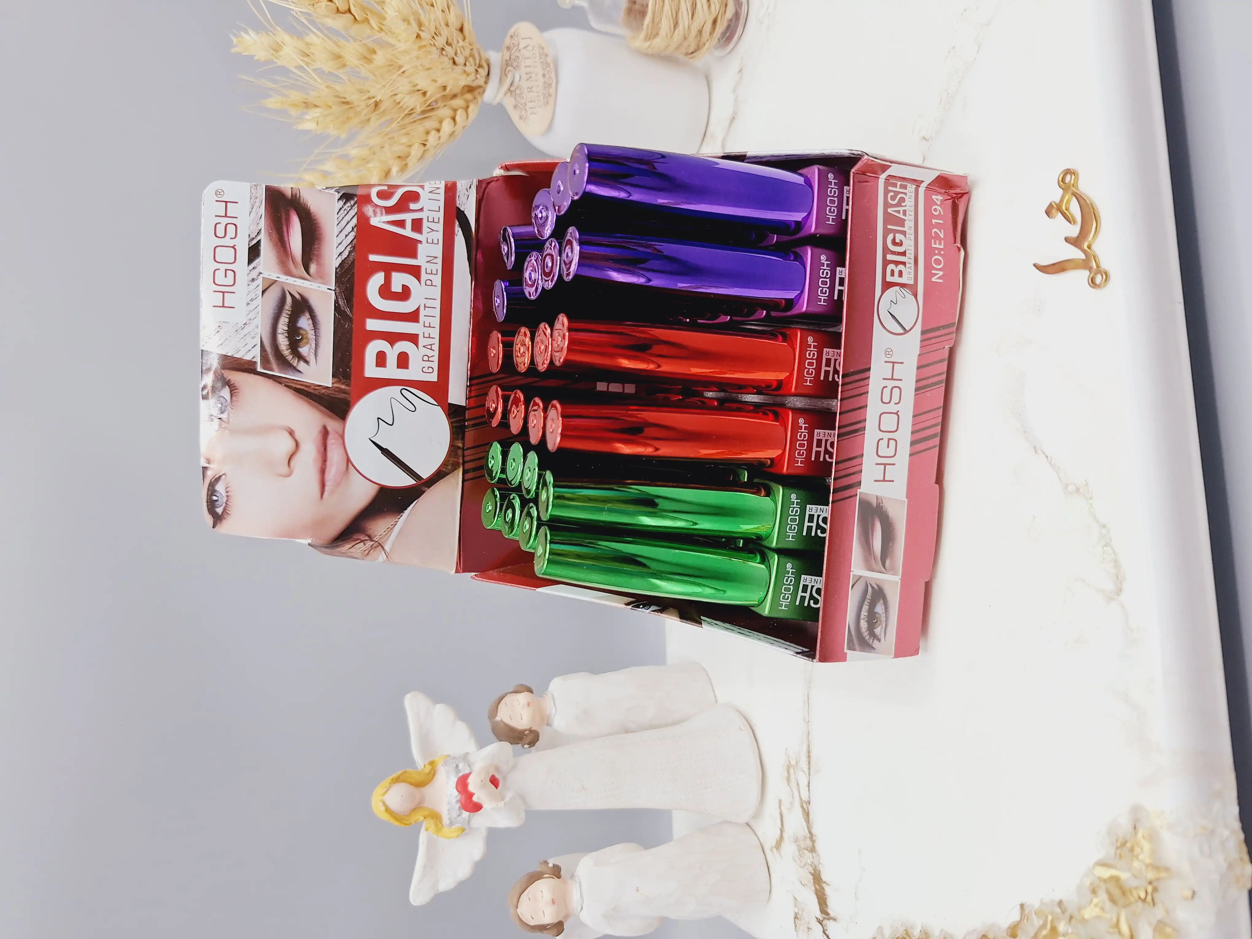 خط چشم مویی مشکی طرح پوکه مربع برند HGOSH کد 2194